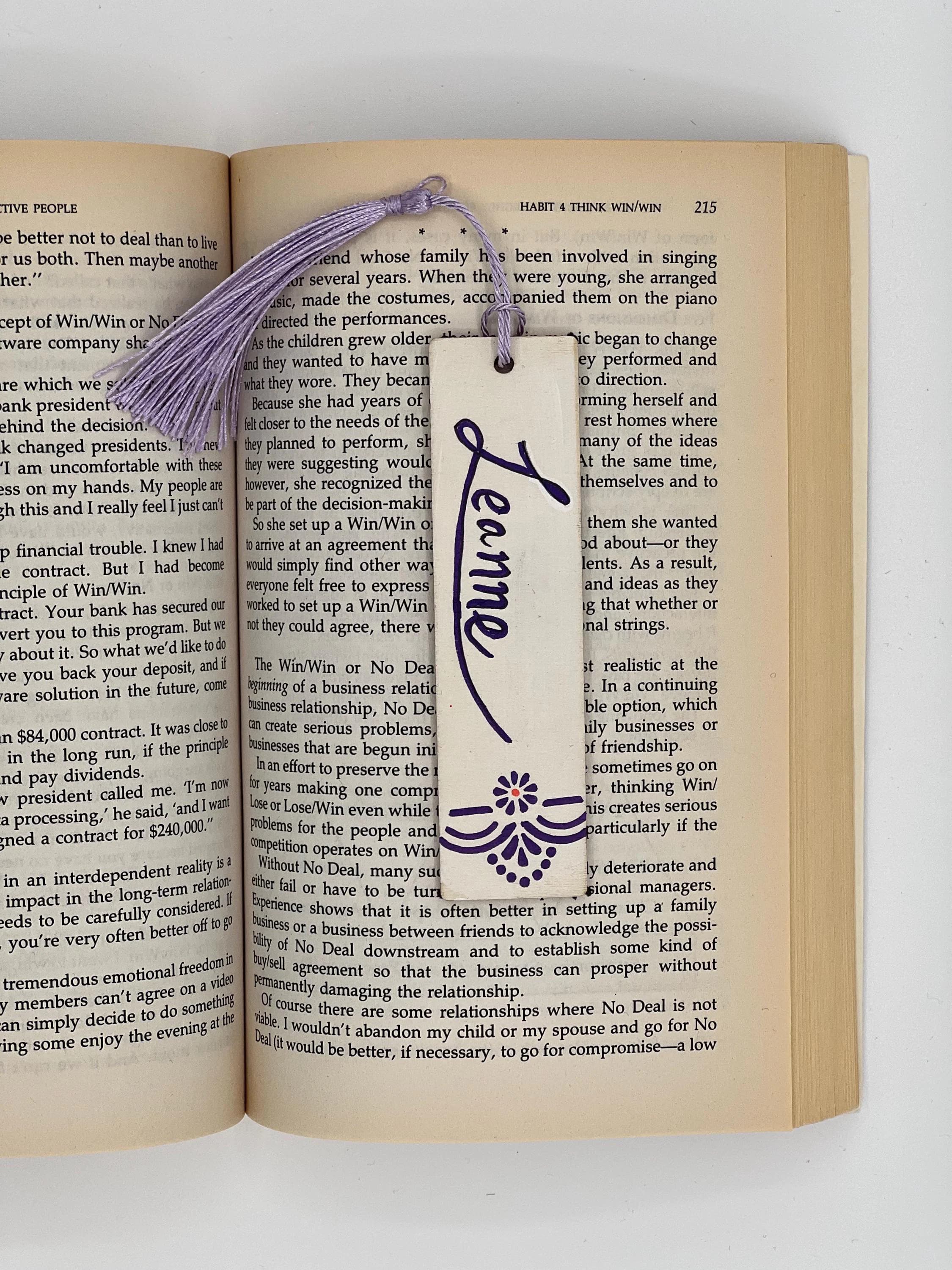 PERSONALIZED [Add your name!] Hand painted Wooden Bookmark | Gifts for Readers | Handmade Bookmark | Book Club | Book Lovers