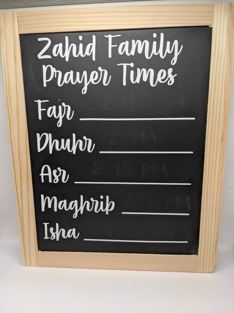 Customized Family Prayer Times Chalkboard - image 4