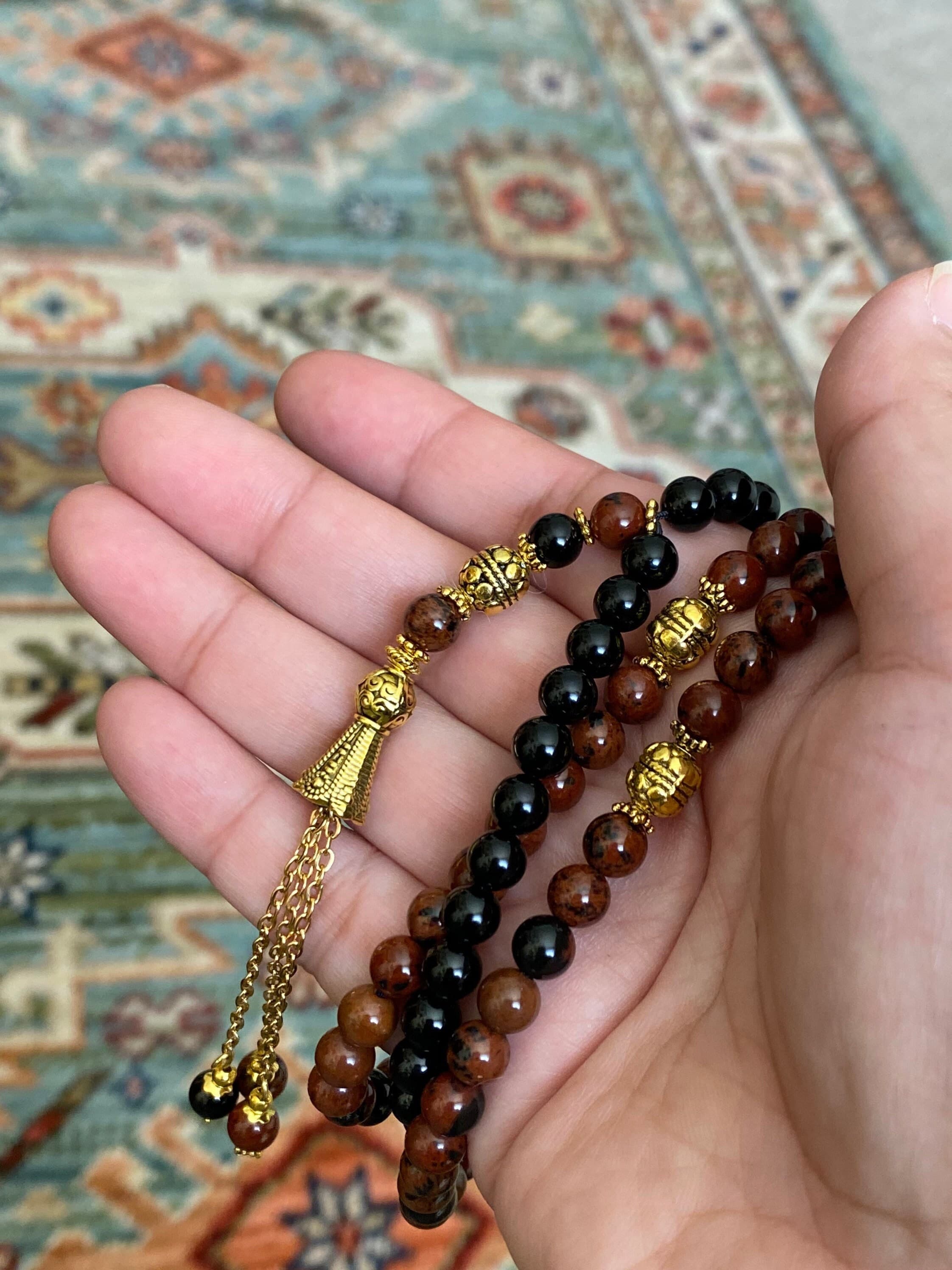 Natural stone Mahogany obsidian gemstone tasbih. - image 4