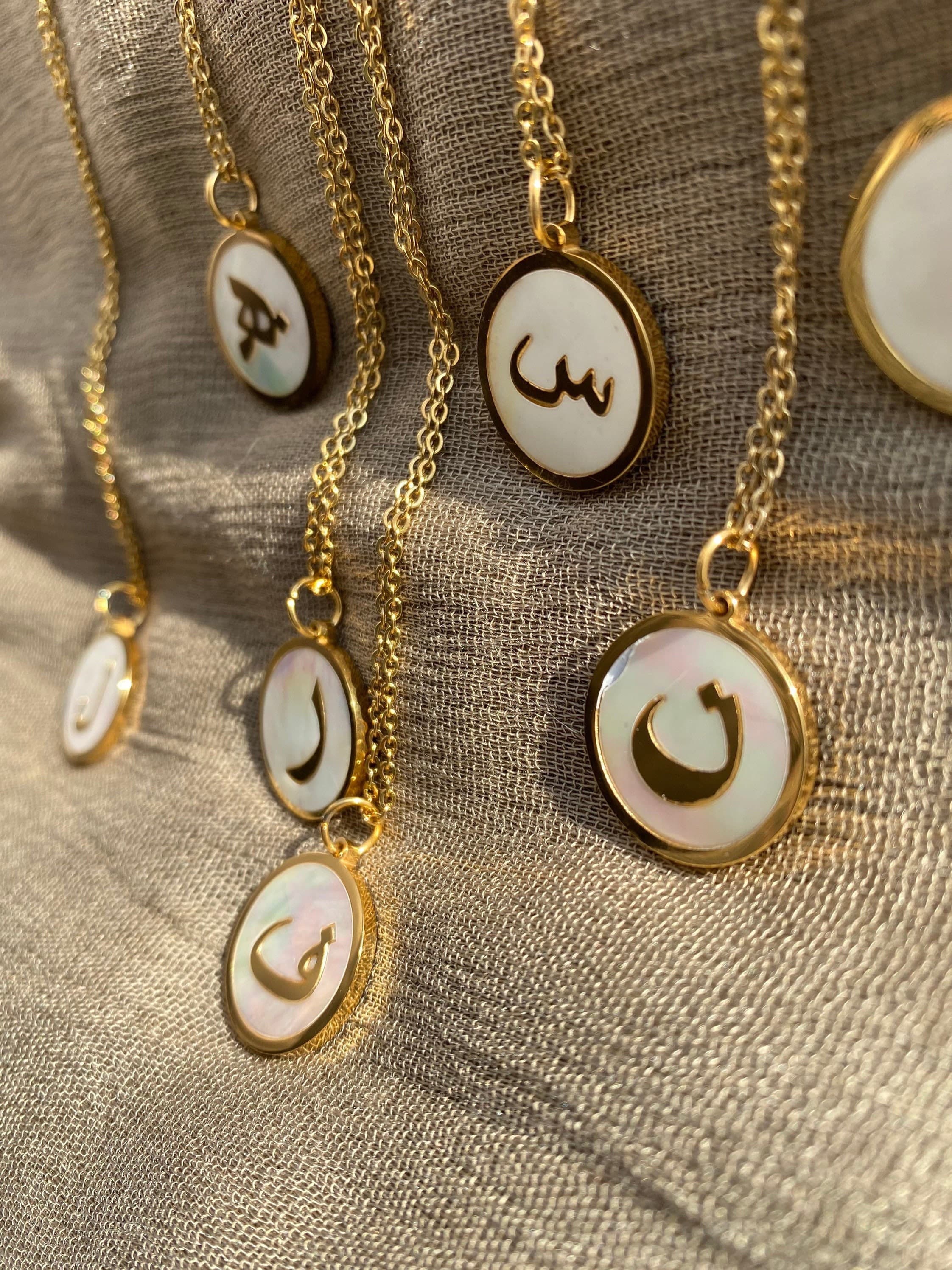 Arabic initial stainless steel necklace - image 3