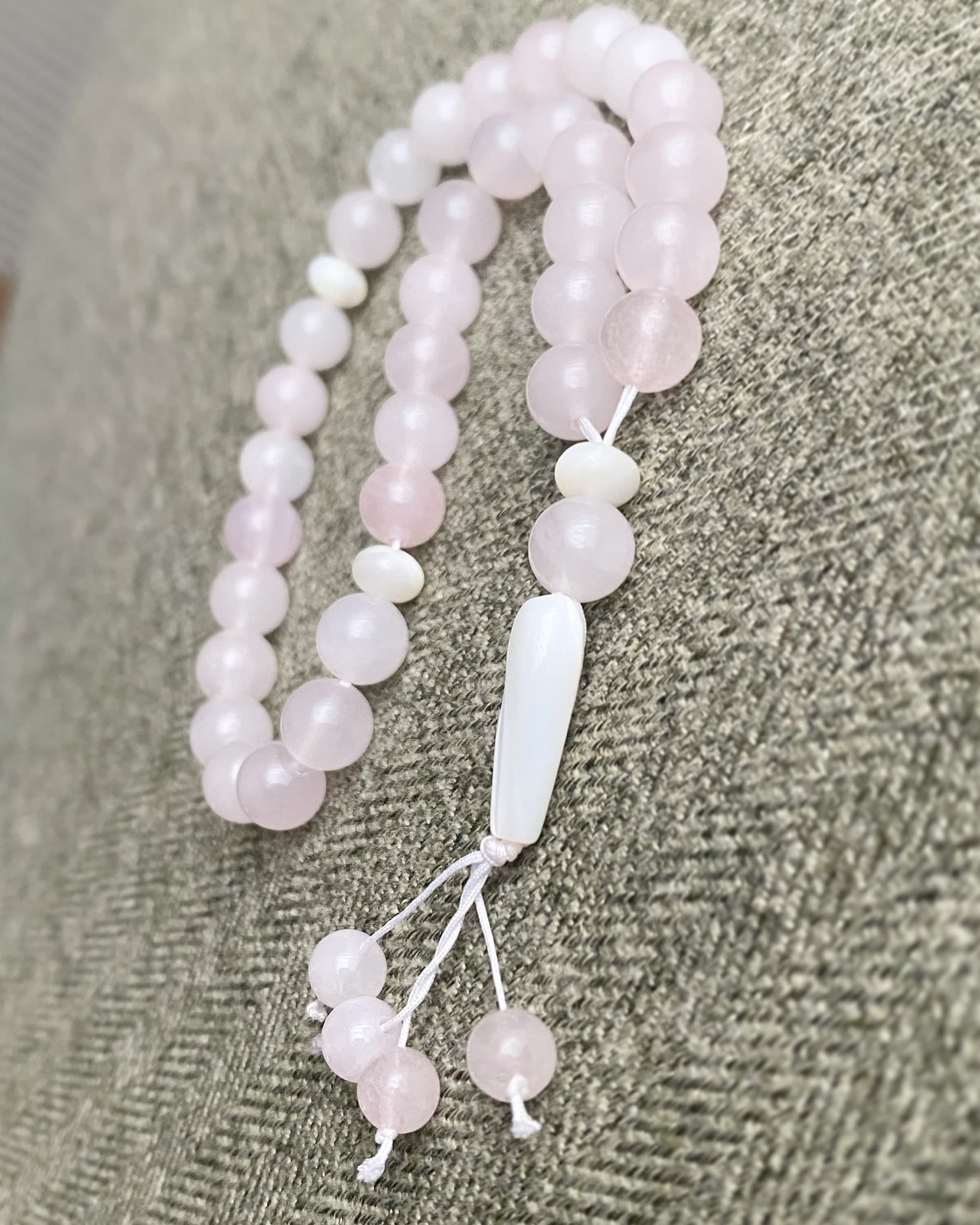 Natural Rose Quartz gemstone tasbih - image 4