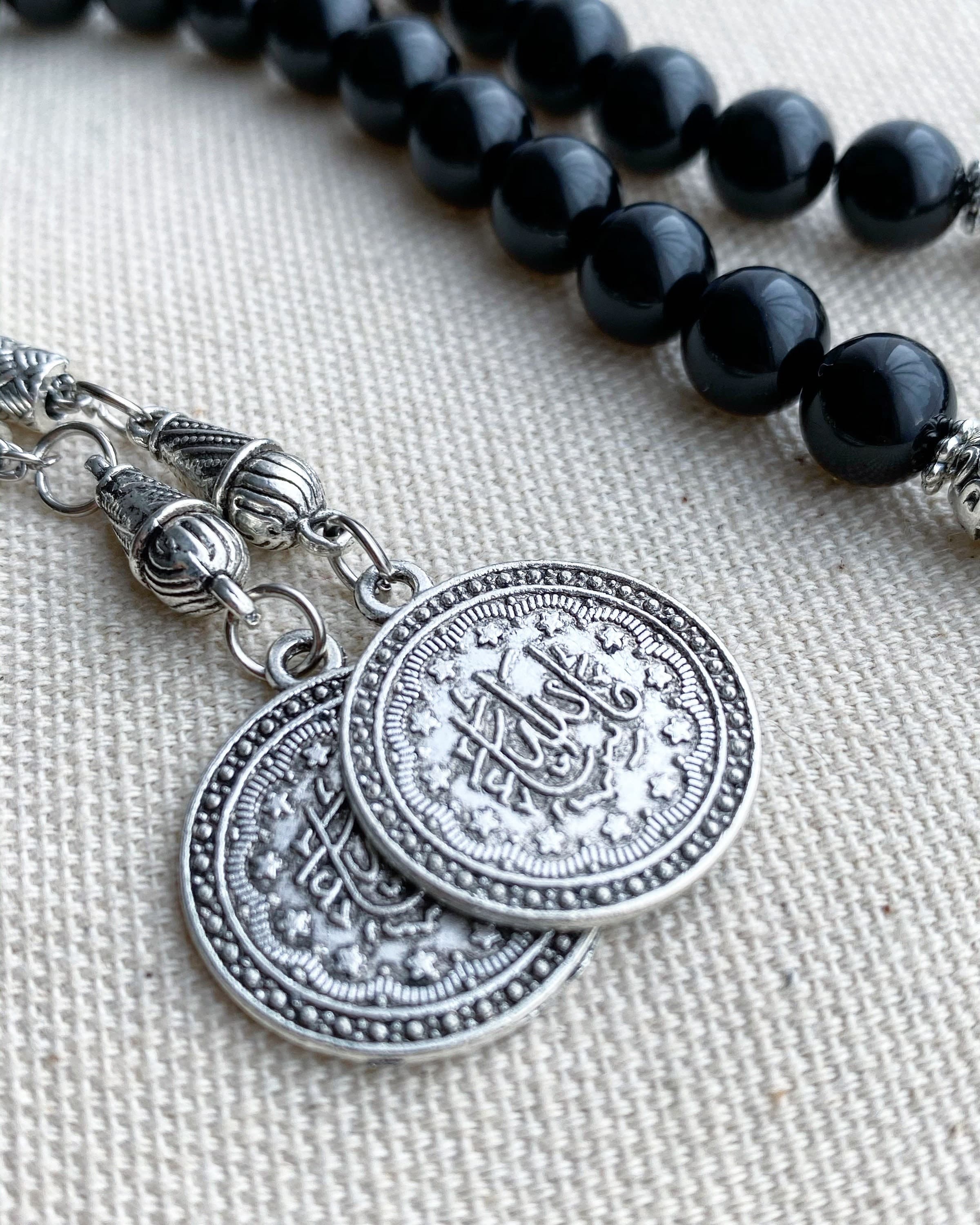 Ottoman Turkish tasbihs, natural black onyx gemstones. - image 5