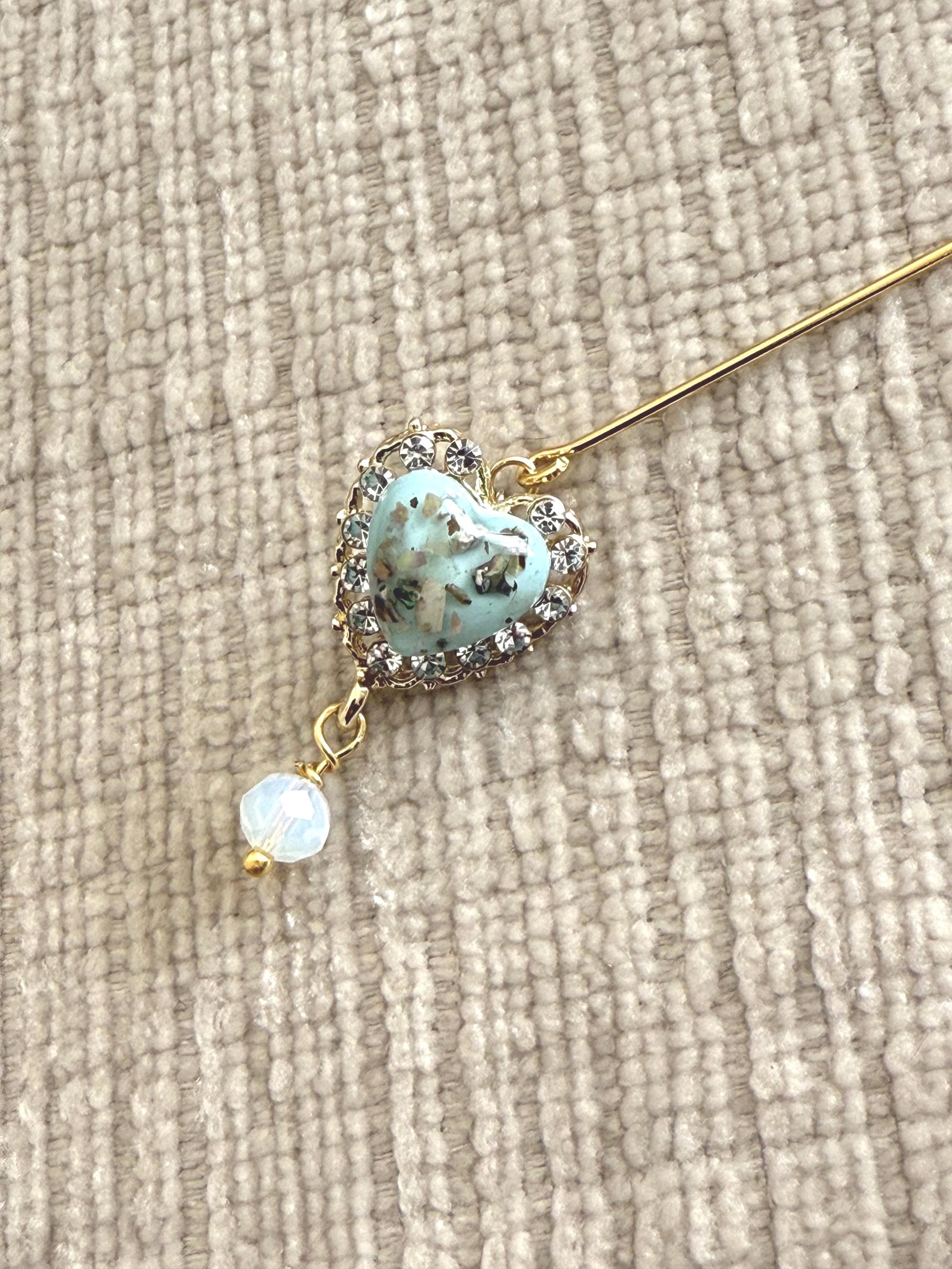 Blue opal hijab pins - image 4