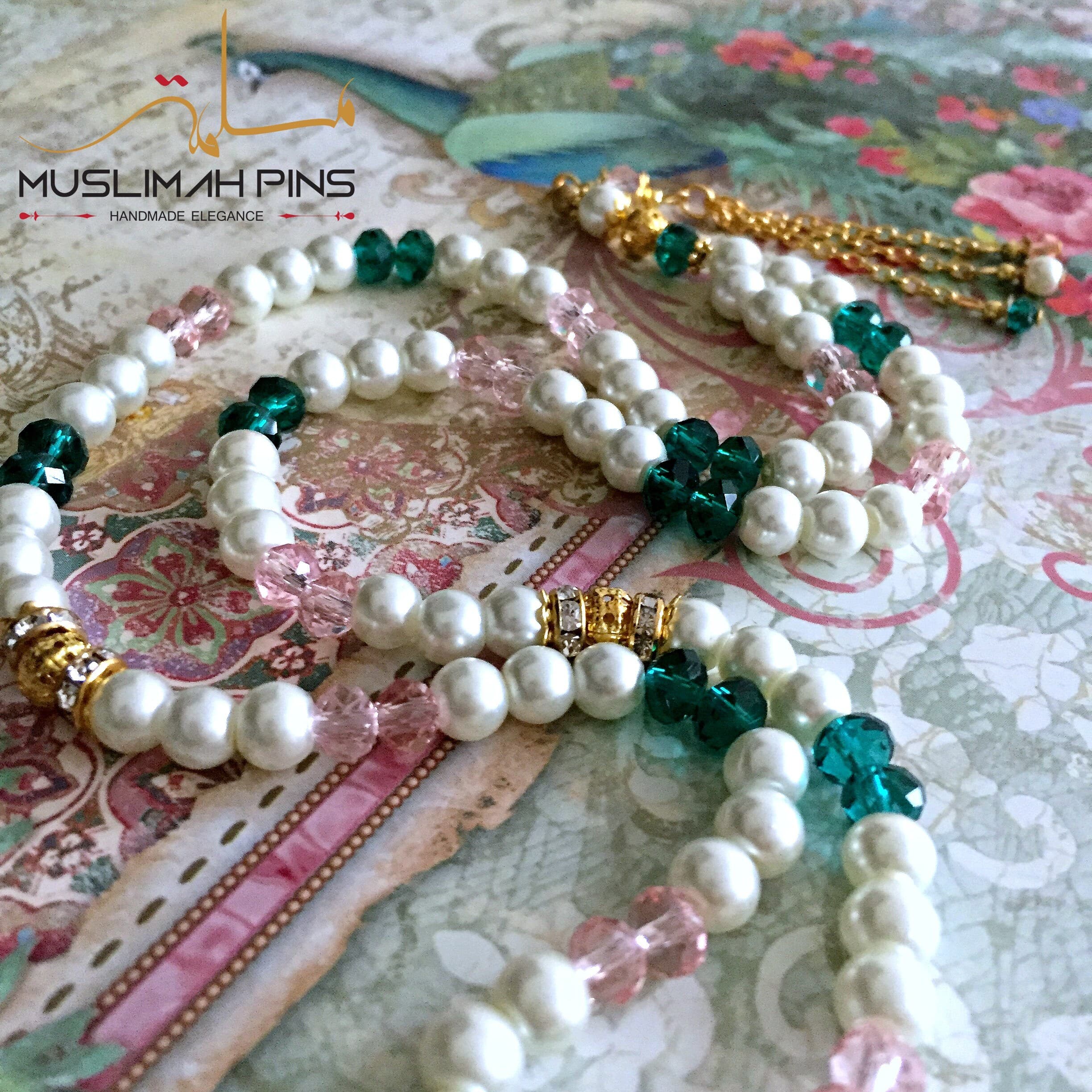 Glass Pearl Tasbih: Crystal Prayer Beads, Misbaha - image 4