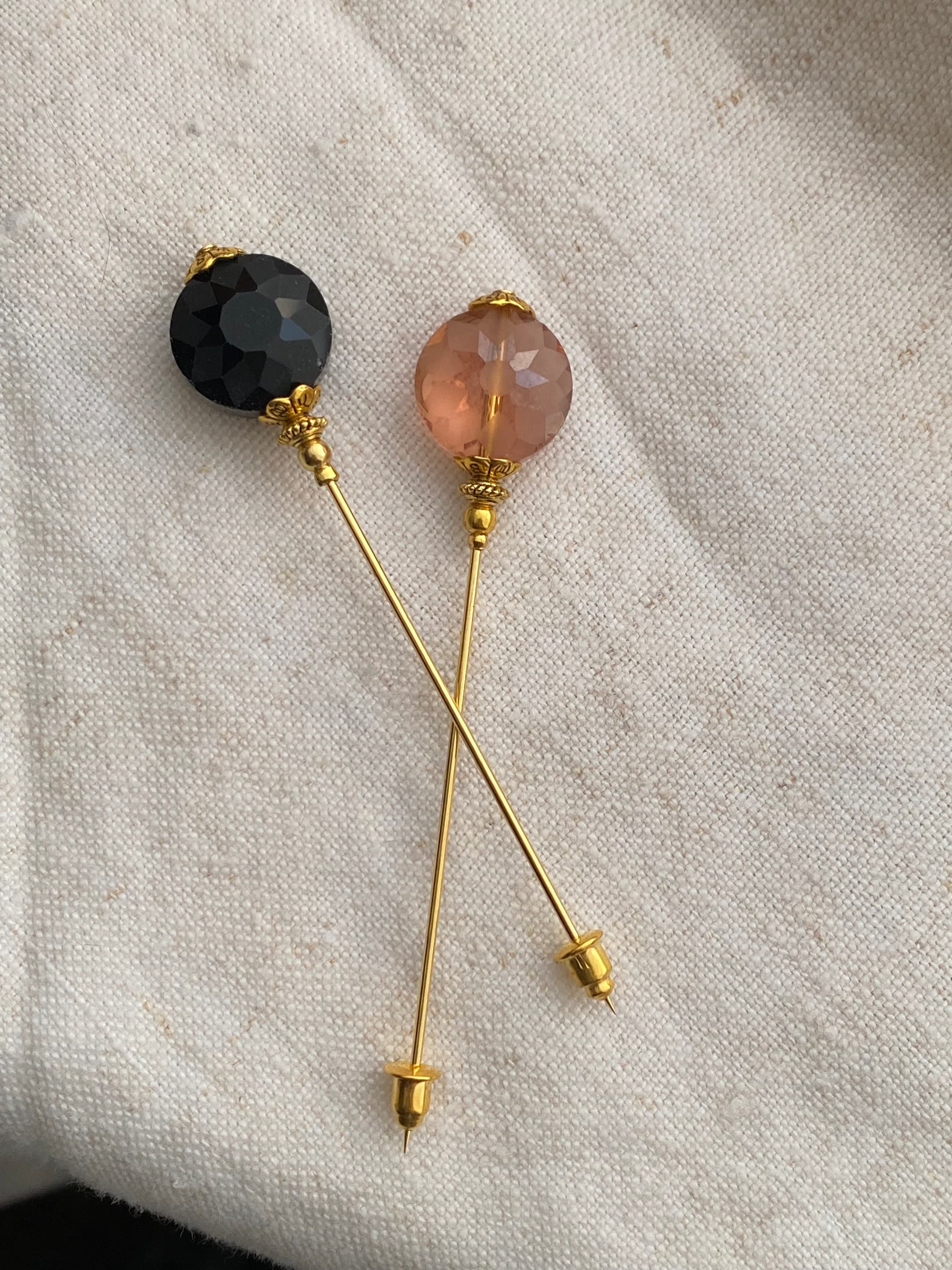 rose and jet hijab pins - image 3