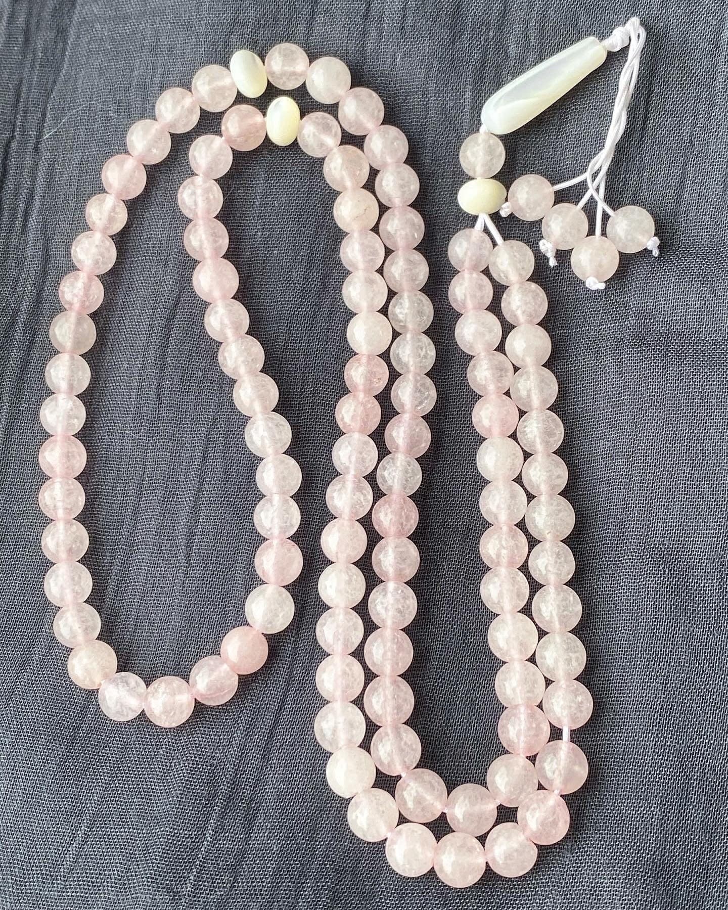 Natural Rose Quartz gemstone tasbih - image 3