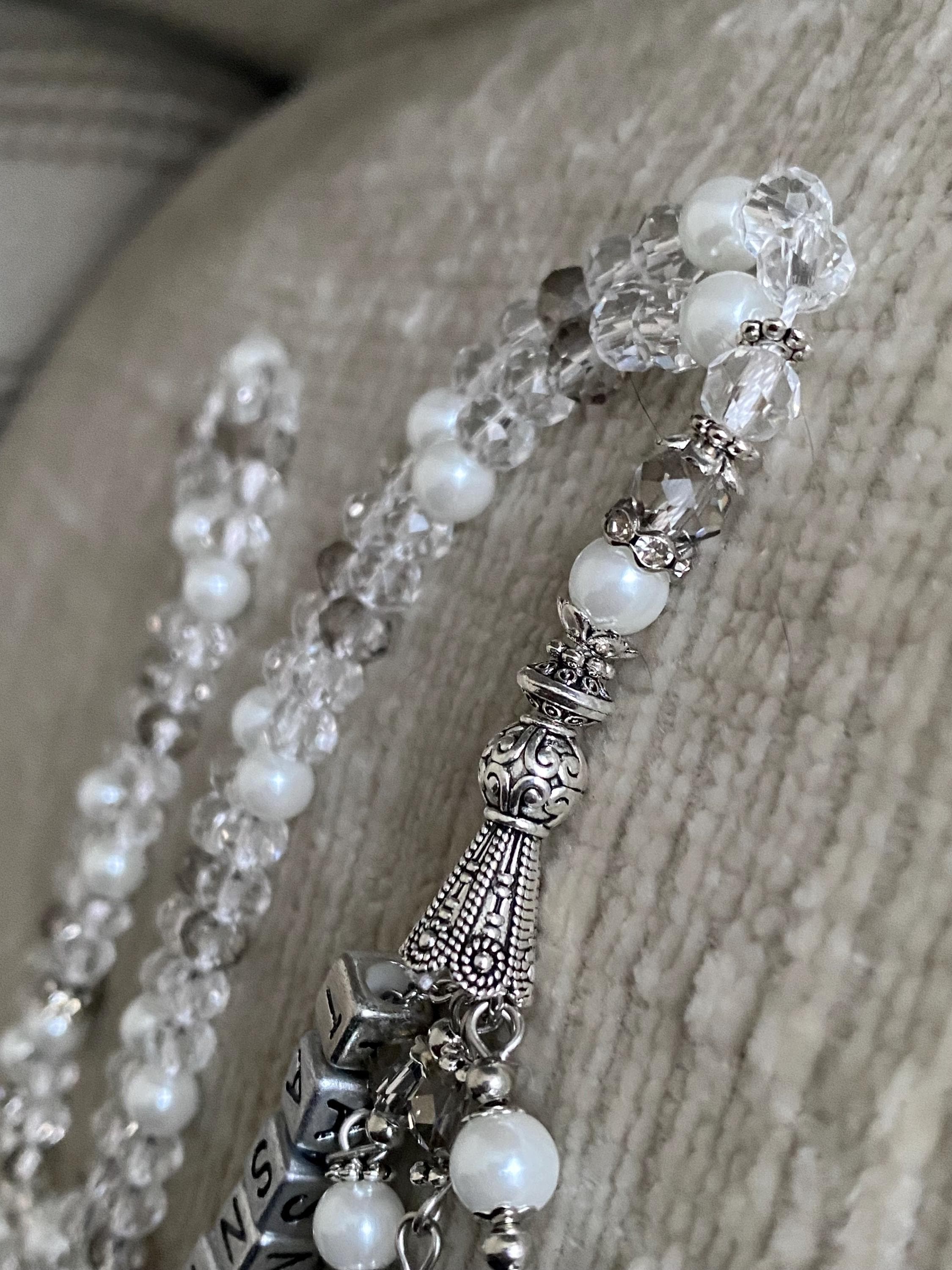 Tasbih with pearls and crystals - image 5