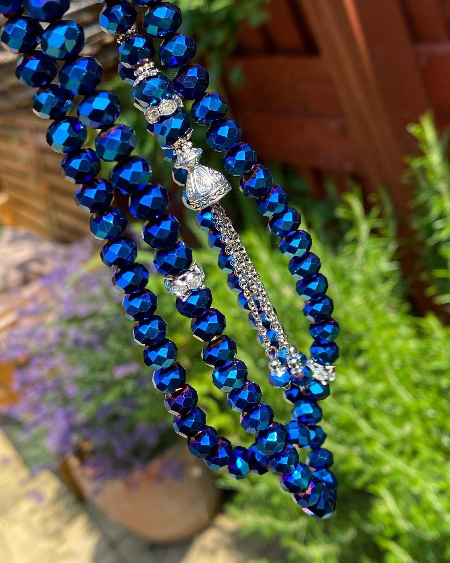 Metallic crystal personalised tasbih, prayer beads, misbaha, tesbih - image 5