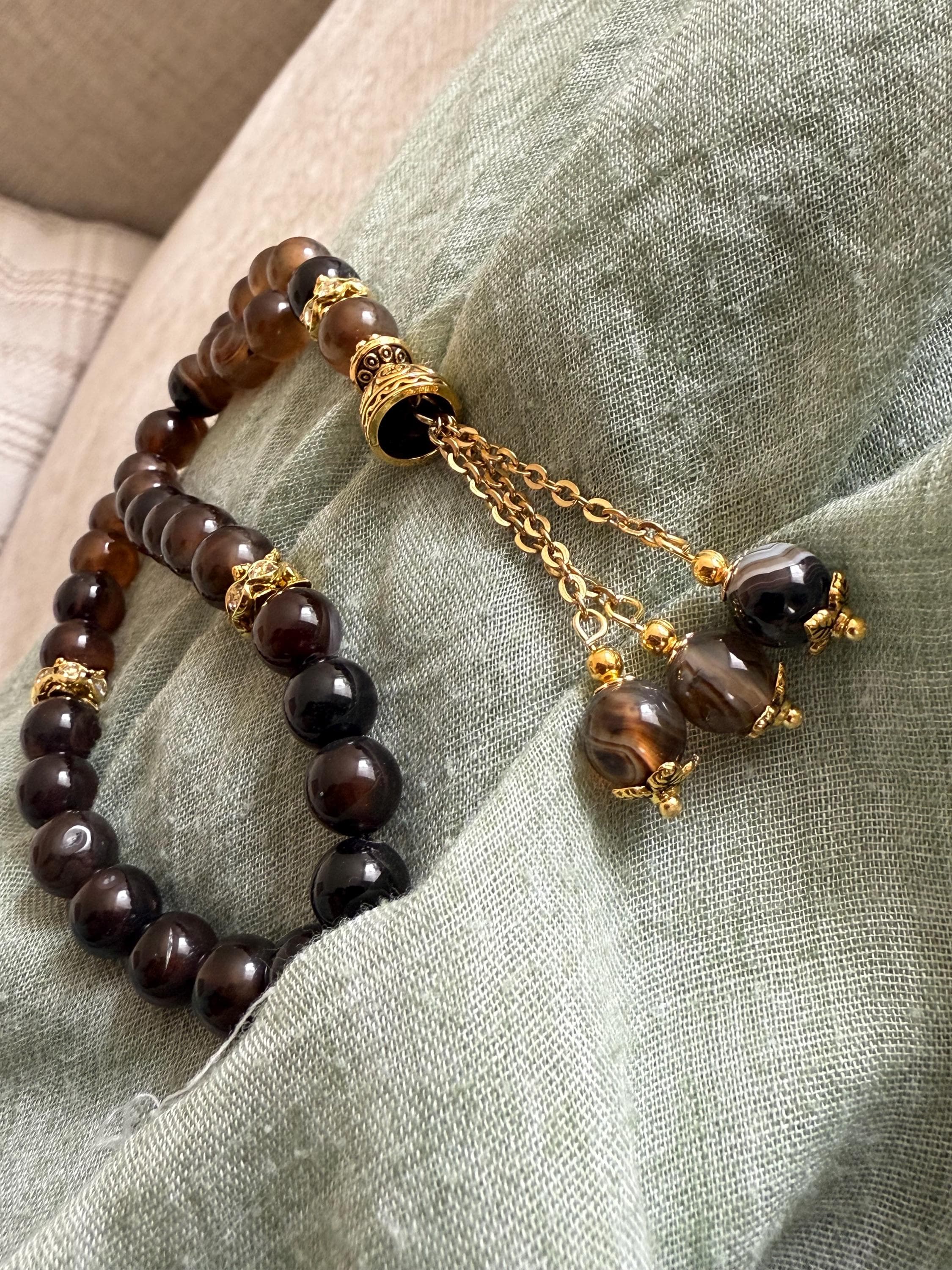 Brown agate tasbih - image 4