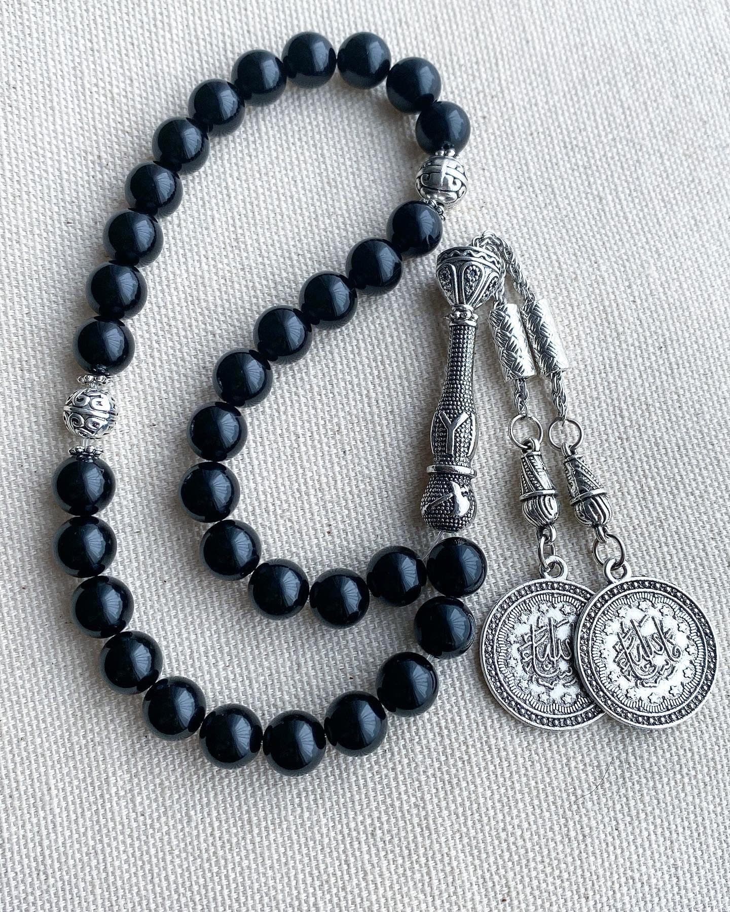 Ottoman Turkish tasbihs, natural black onyx gemstones. - image 4