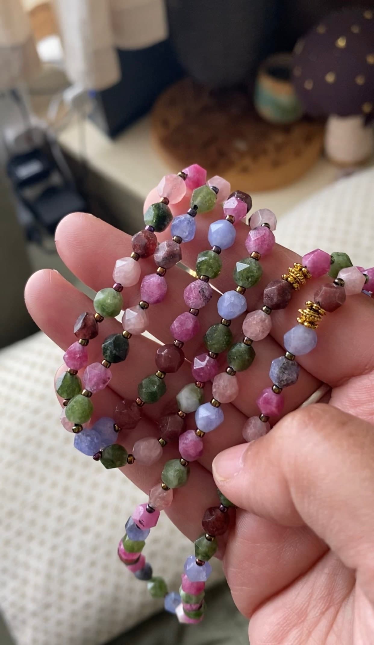 Faceted gemstone tasbih, prayer beads - image 3