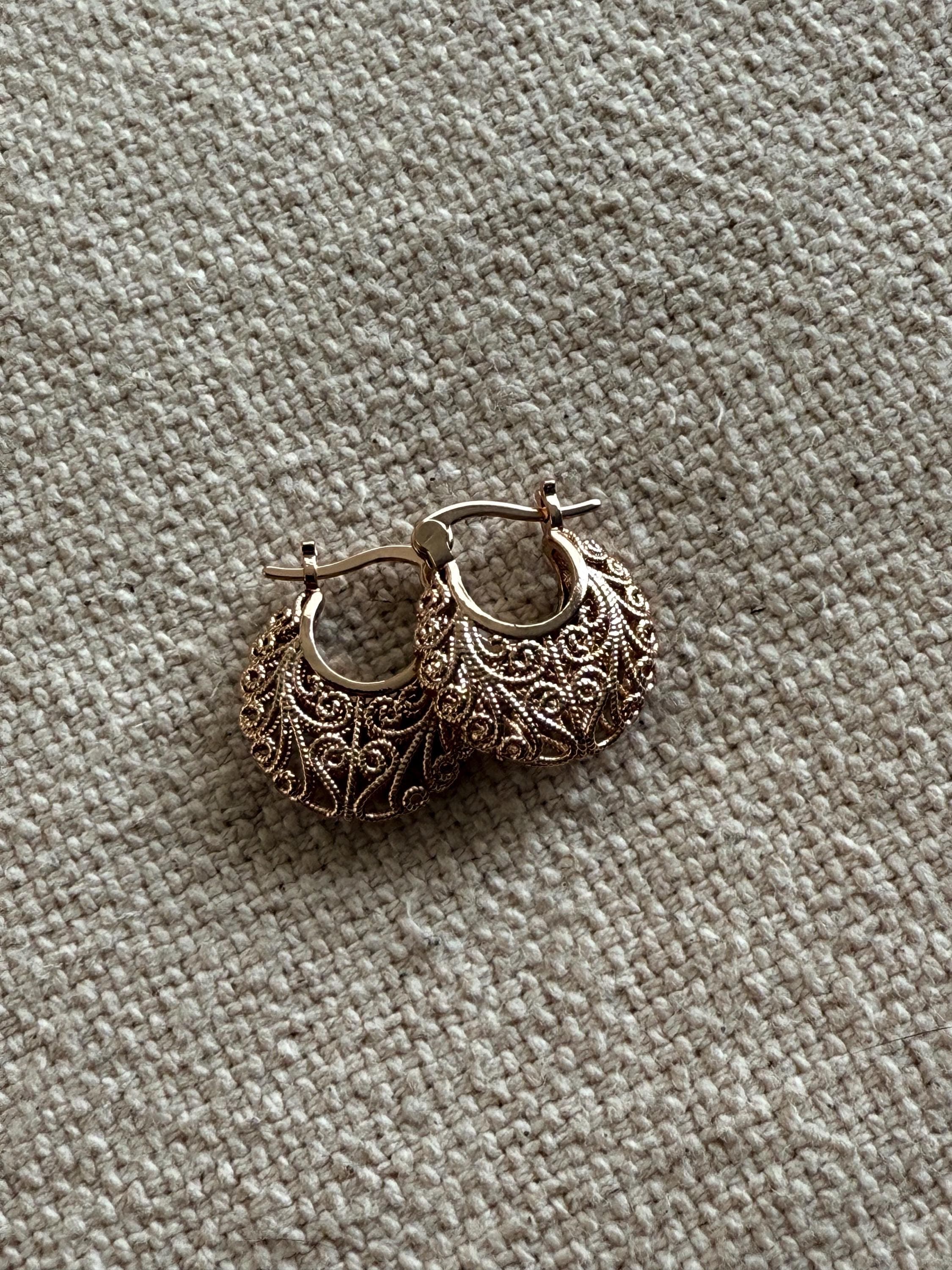 Gold tone earrings
