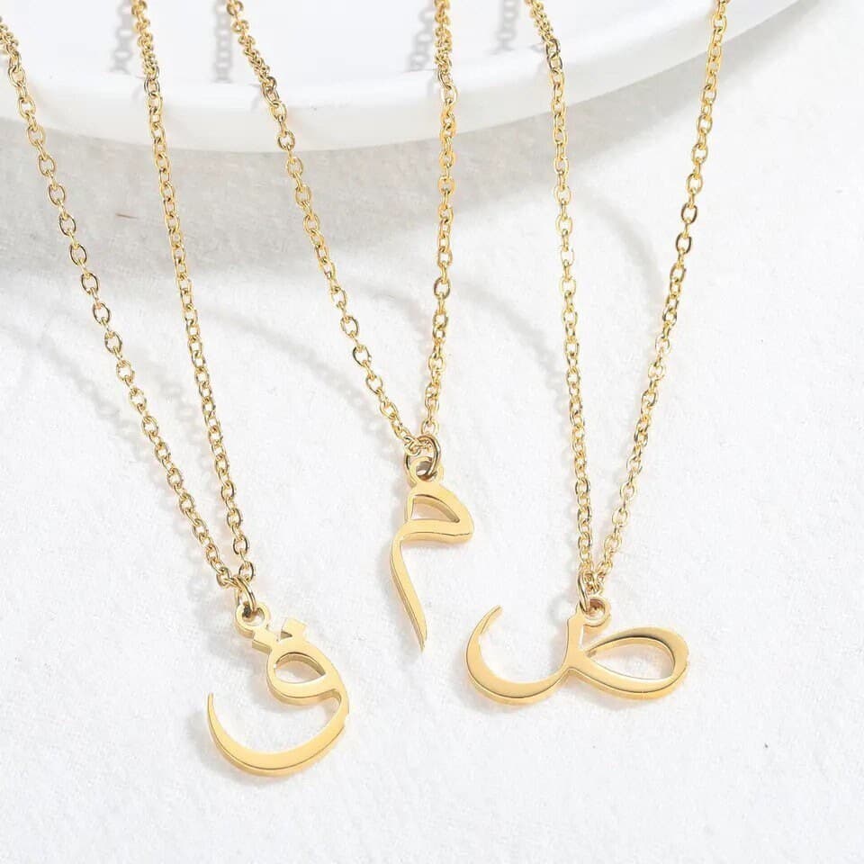 Arabic letter necklace stainless steel - image 5