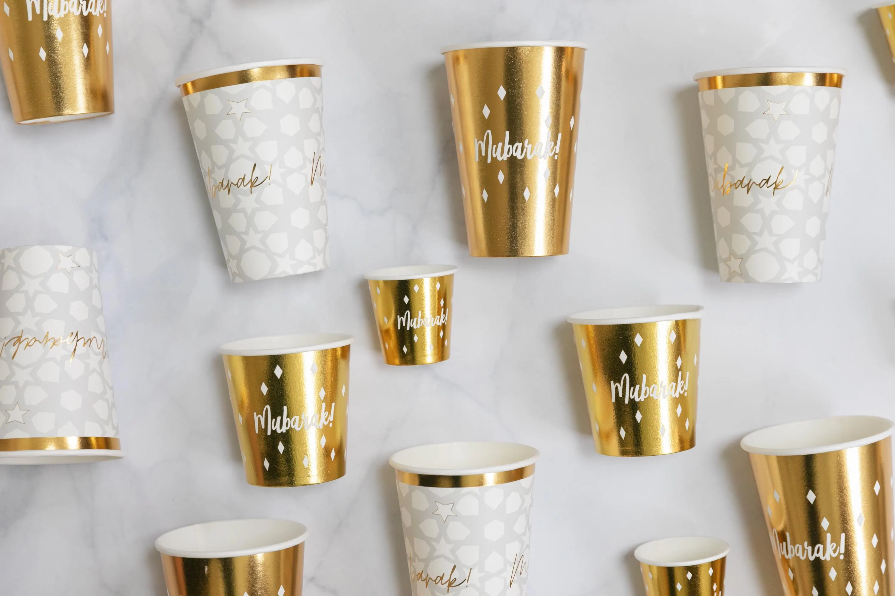 Levant Sky 'Mubarak!' Paper Cups 12 oz (Set of 24)