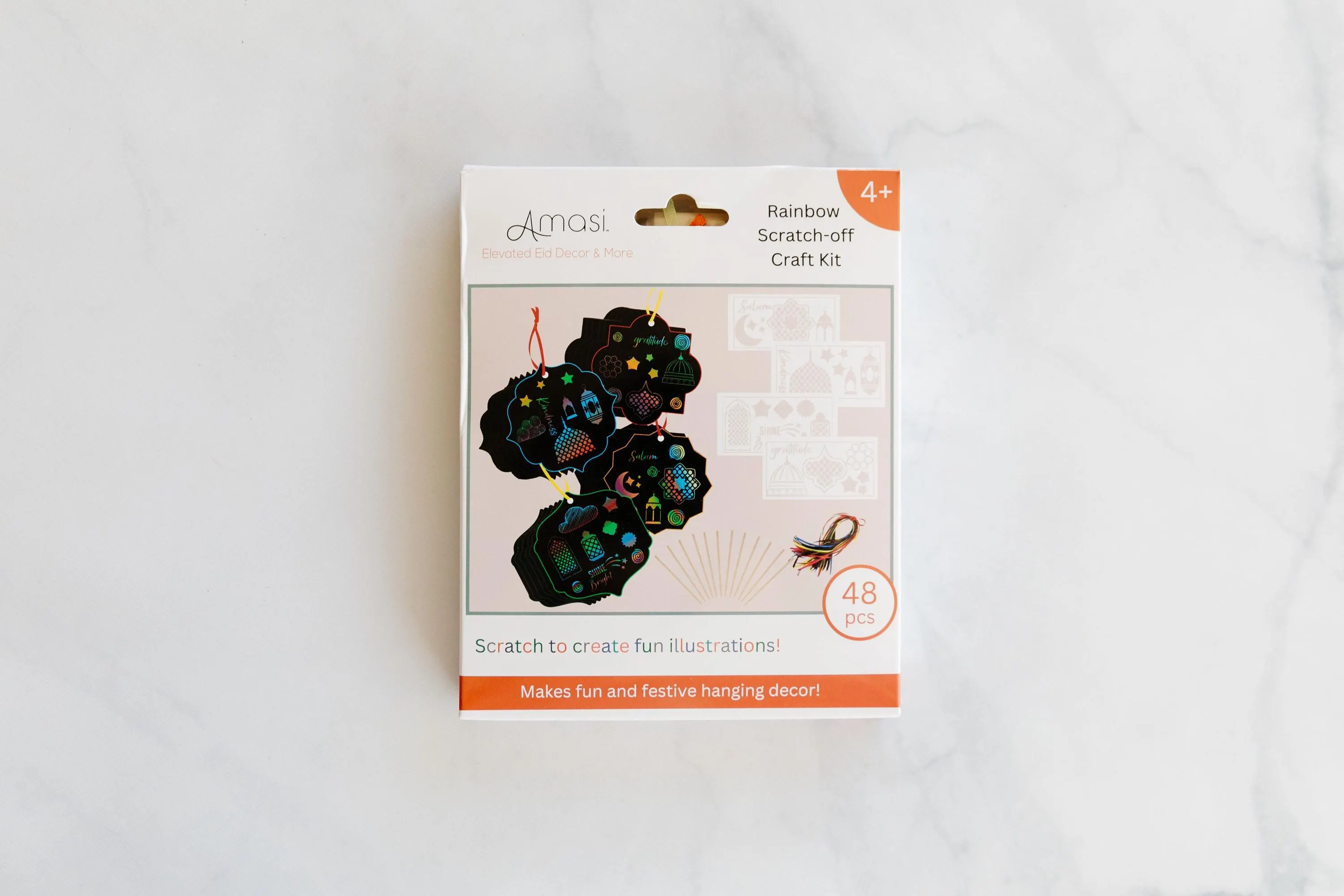 Rainbow Scratch-off Craft Kit, Eid, Ramadan, decor, party, Eid gifts and traditions, Islamic holidays, Ramadan fasting, Eid, Ramadan, Party, Decor, Holiday, Celebrate, Trendy, Elevated style, modern, elegant, Minimal