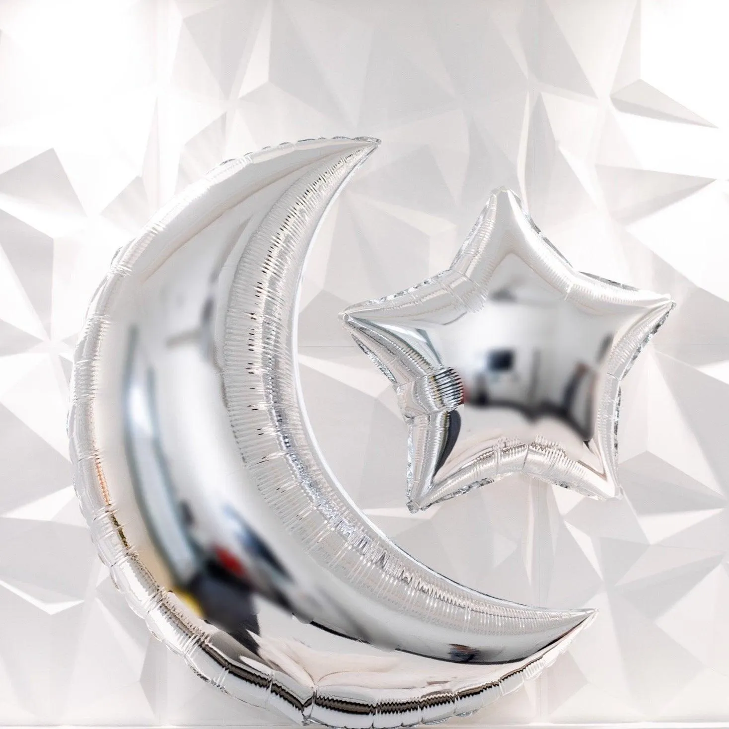 Giant Metallic Crescent|Star Balloon Party Pack - image 5