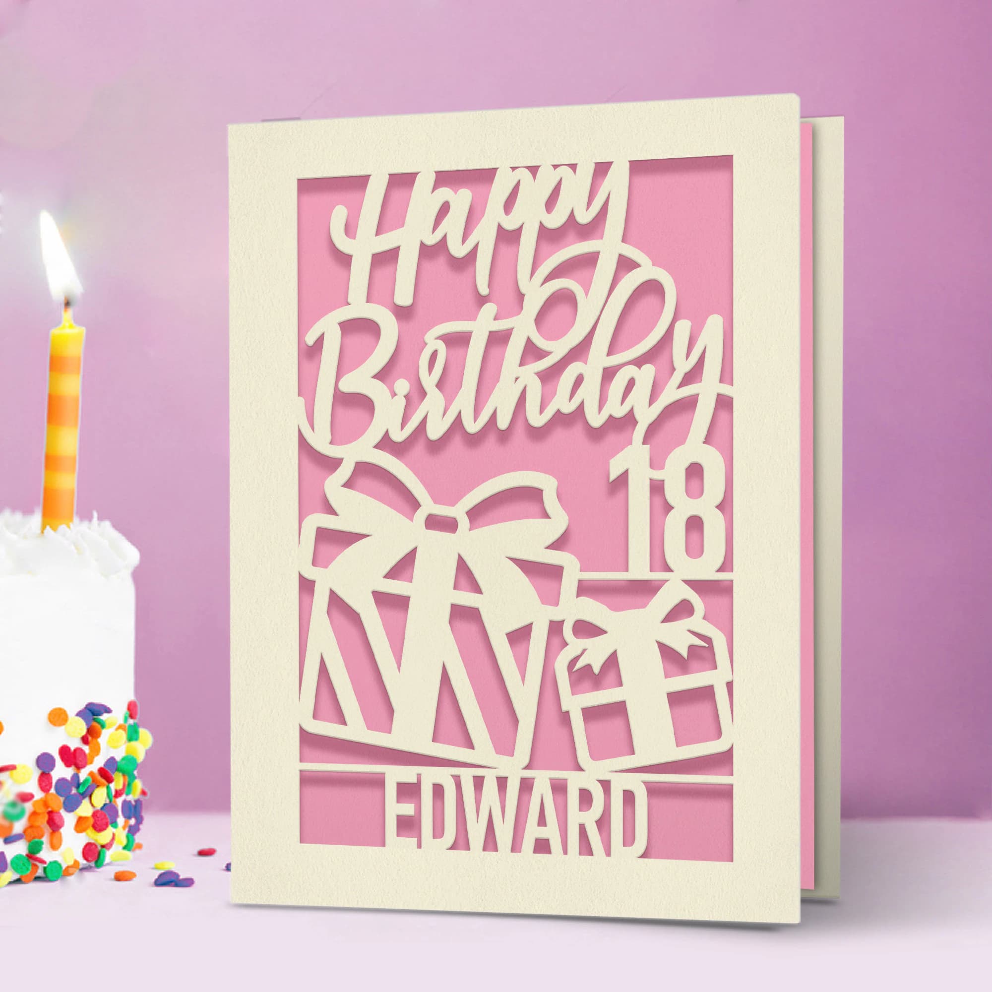 Personalised Birthday Card Custom for Daughter Son Sister Husband 4 Colours Card Gift for Birthday 1st 7th 13th 18th 21st 30th Any Name&Age - image 5