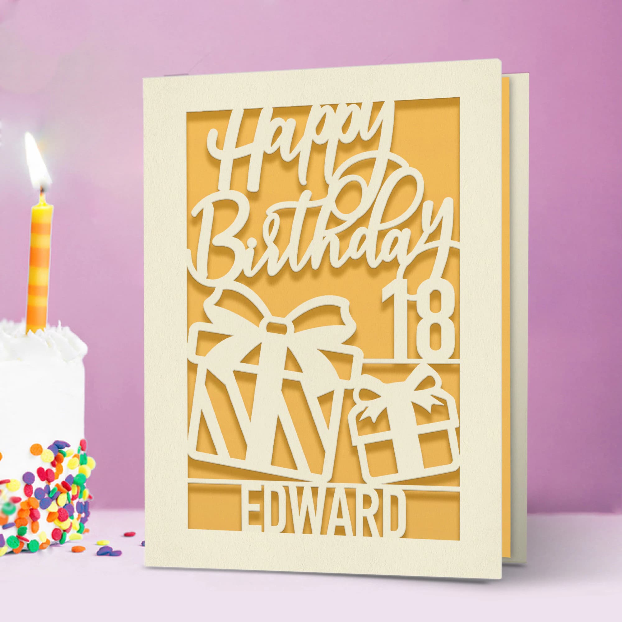 Personalised Birthday Card Custom for Daughter Son Sister Husband 4 Colours Card Gift for Birthday 1st 7th 13th 18th 21st 30th Any Name&Age - image 4