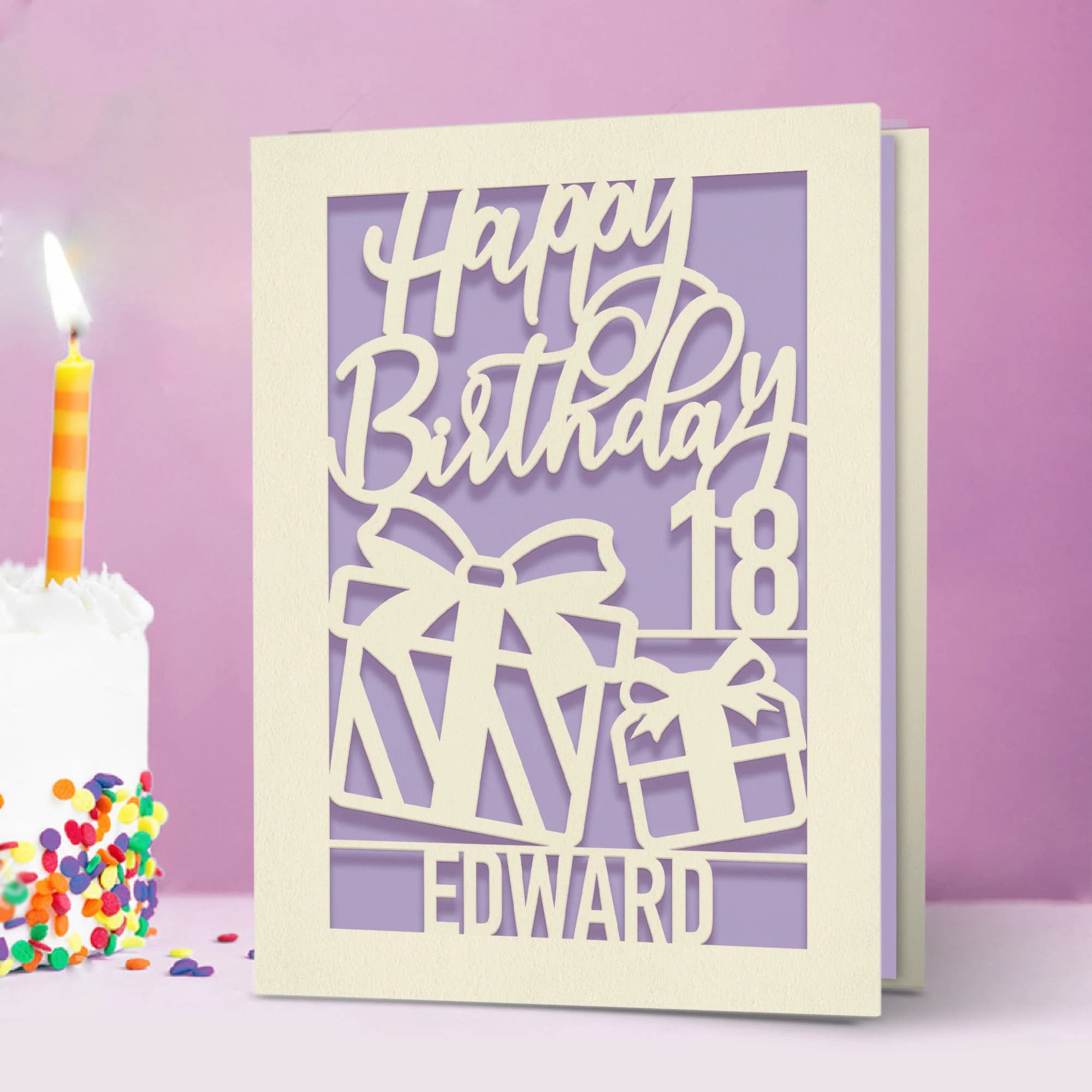 Personalised Birthday Card Custom for Daughter Son Sister Husband 4 Colours Card Gift for Birthday 1st 7th 13th 18th 21st 30th Any Name&Age