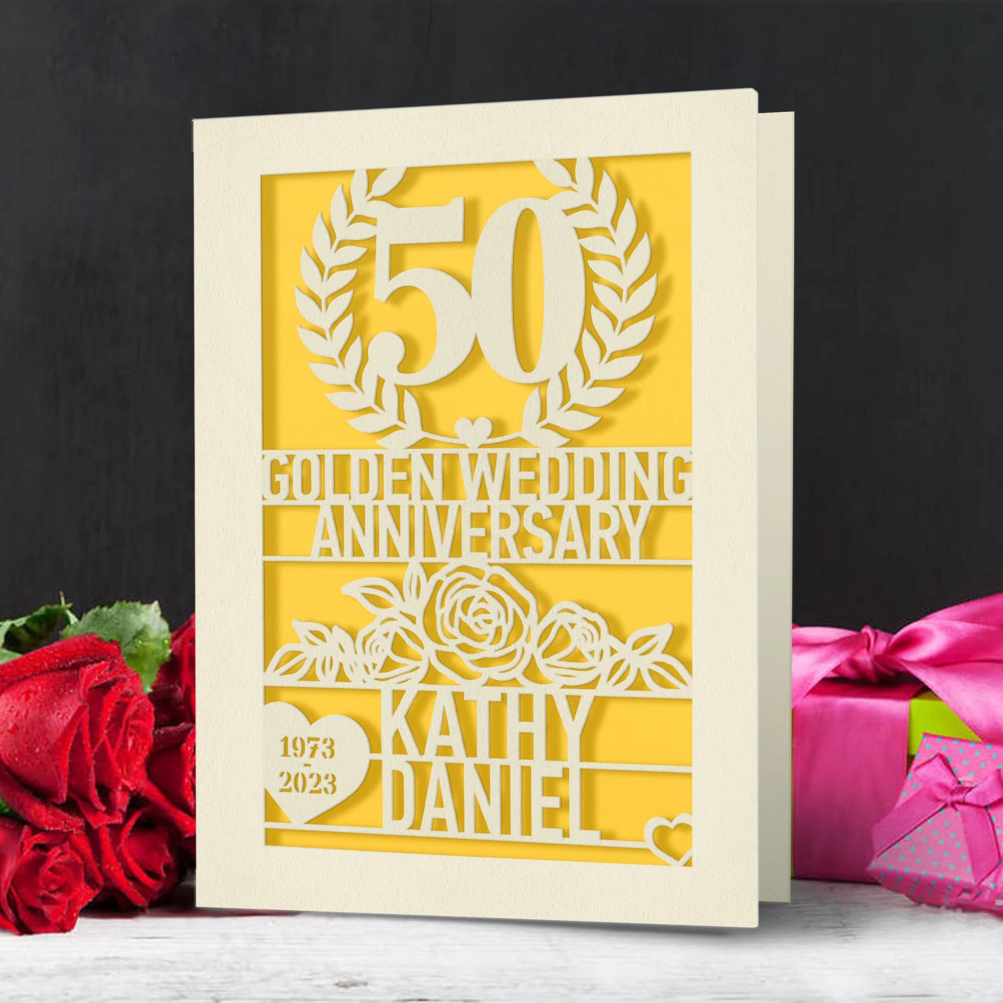 Personalised Anniversary Card Gifts for Her Him Wedding Anniversary Card Wedding Anniversary Day Gift Happy Anniversary Card