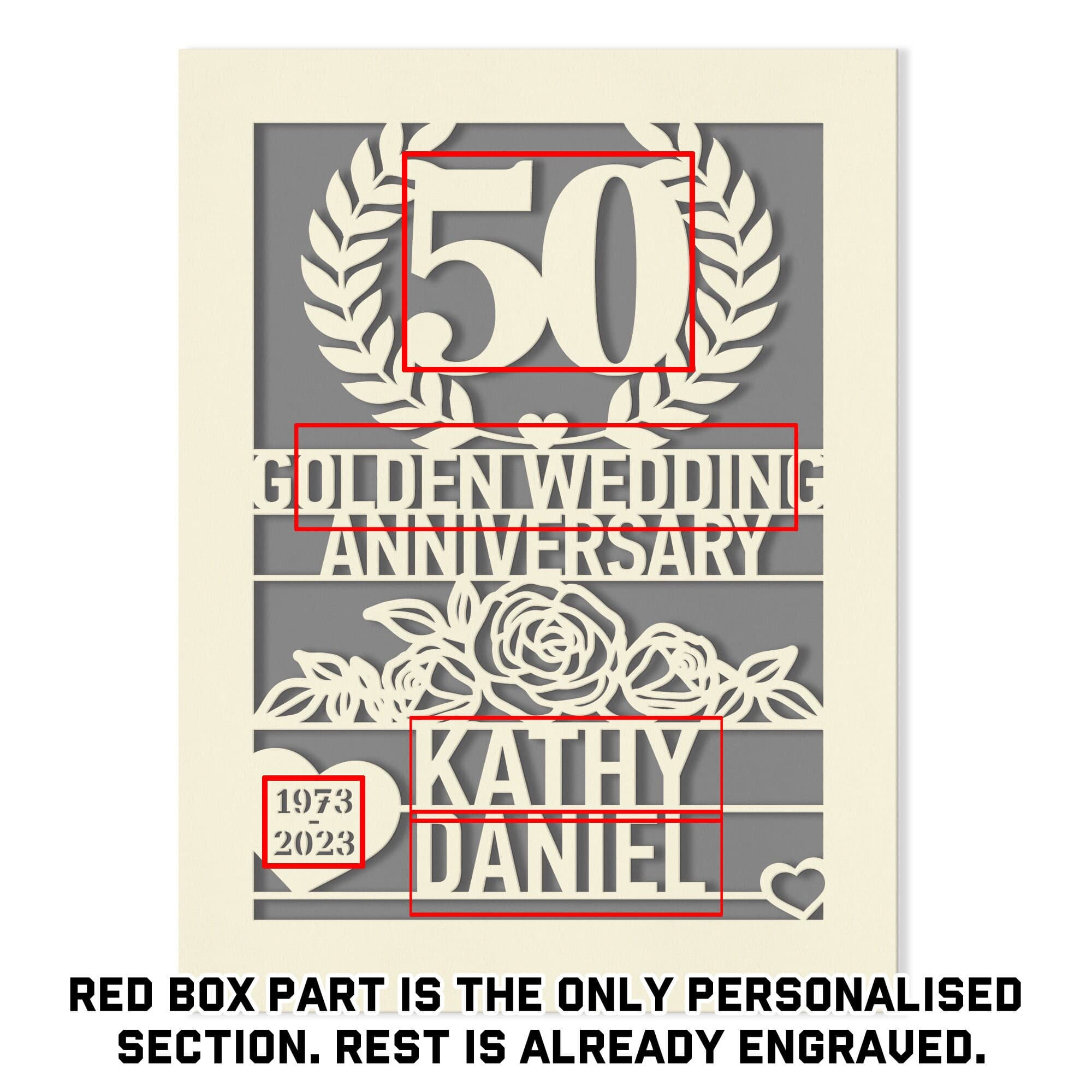 Personalised Anniversary Card Gifts for Her Him Wedding Anniversary Card Wedding Anniversary Day Gift Happy Anniversary Card - image 3