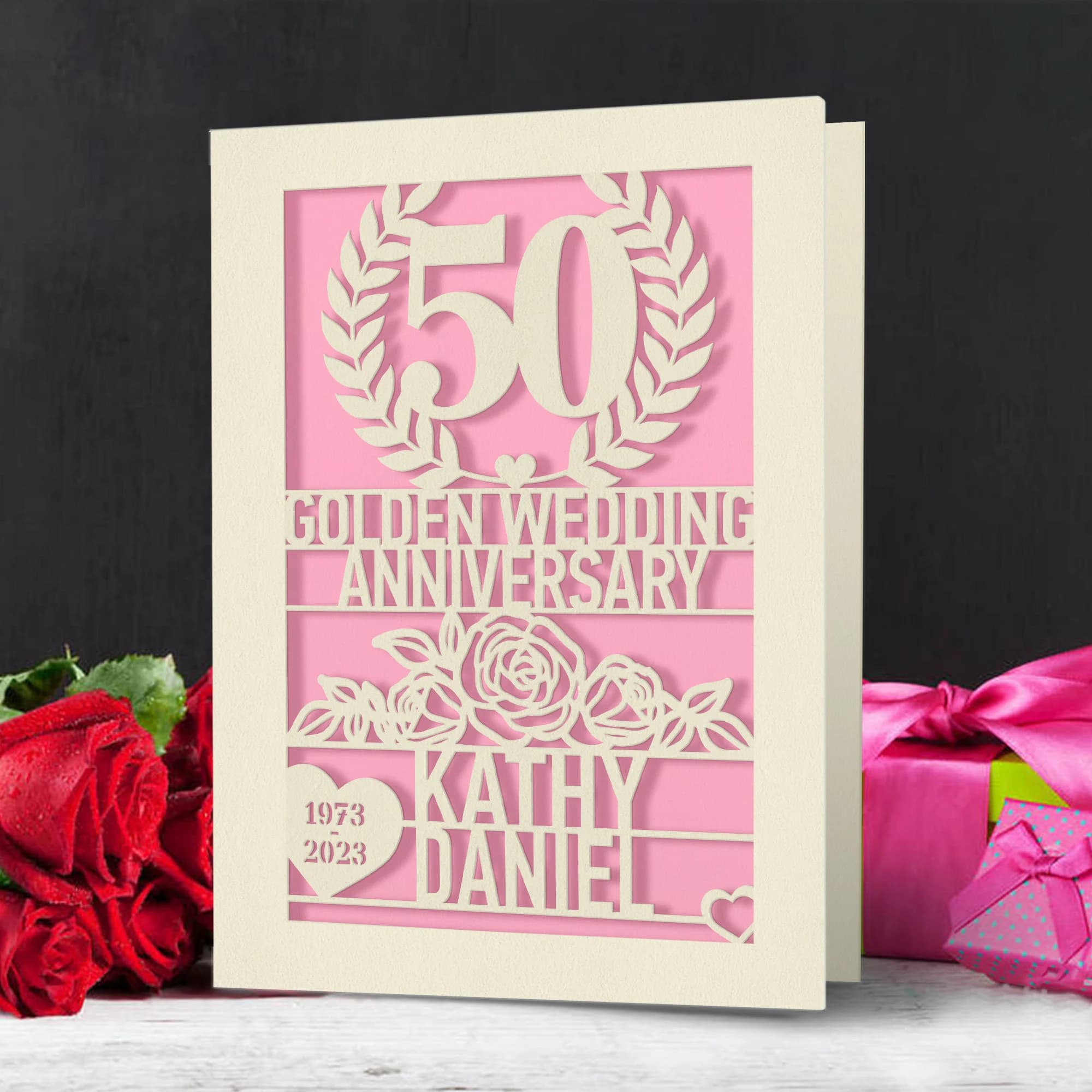 Personalised Anniversary Card Gifts for Her Him Wedding Anniversary Card Wedding Anniversary Day Gift Happy Anniversary Card - image 5