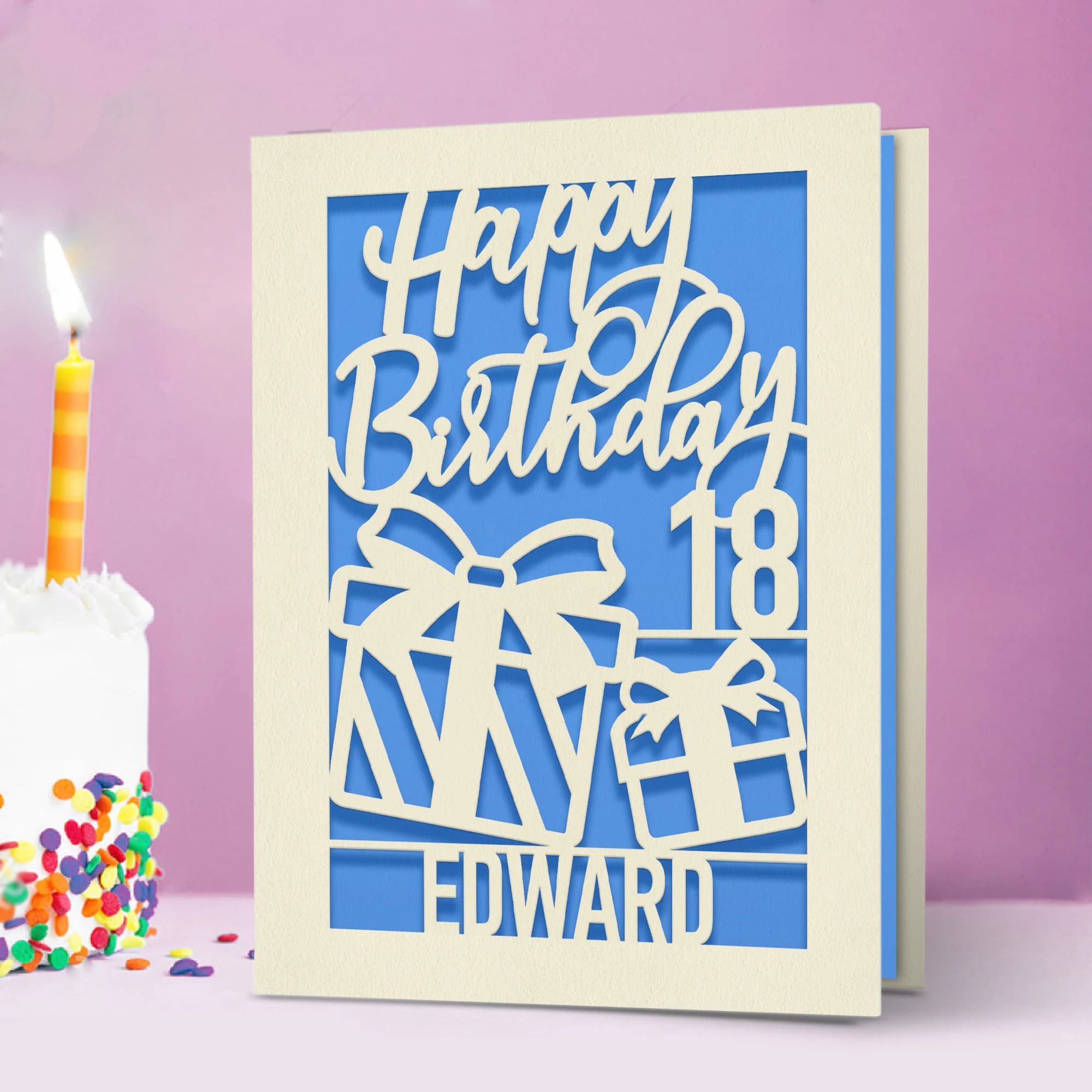 Personalised Birthday Card Custom for Daughter Son Sister Husband 4 Colours Card Gift for Birthday 1st 7th 13th 18th 21st 30th Any Name&Age - image 3
