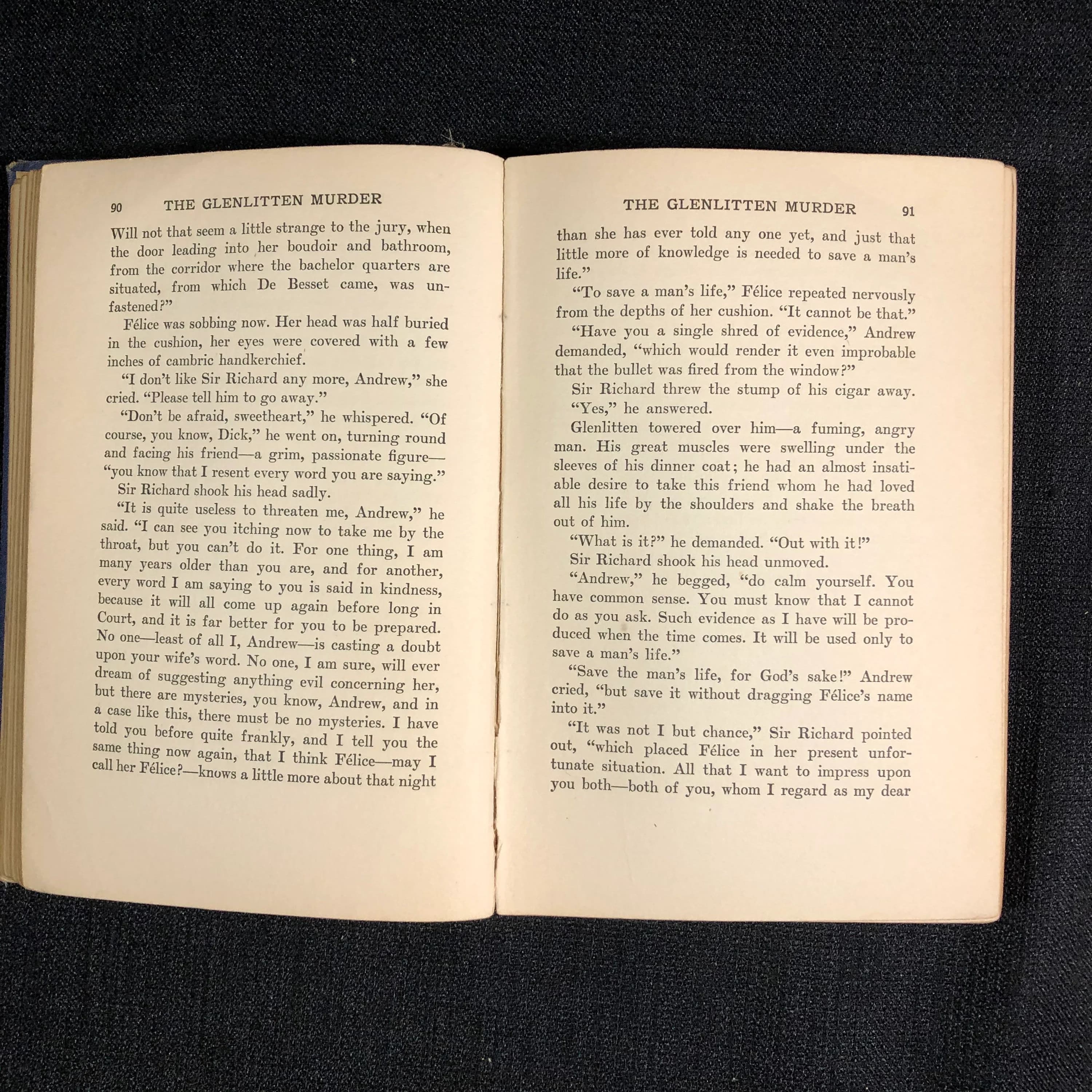 1929 "The Glenlitten Murder" by Phillip Openheim, First Edition, Pub. by Little Brown - image 5