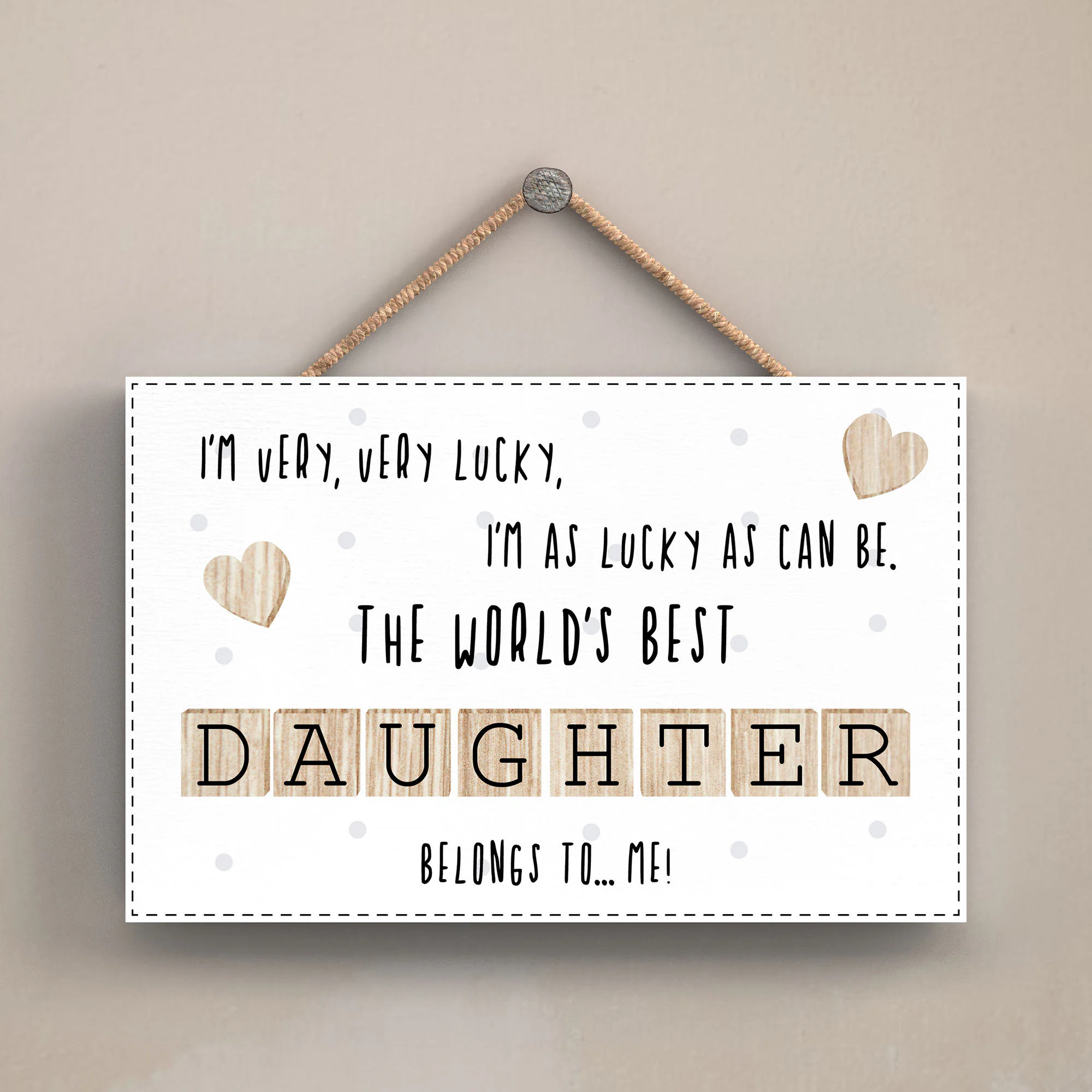 Best Daughter Wood Plaque, Scrabble Tile Wall Decor