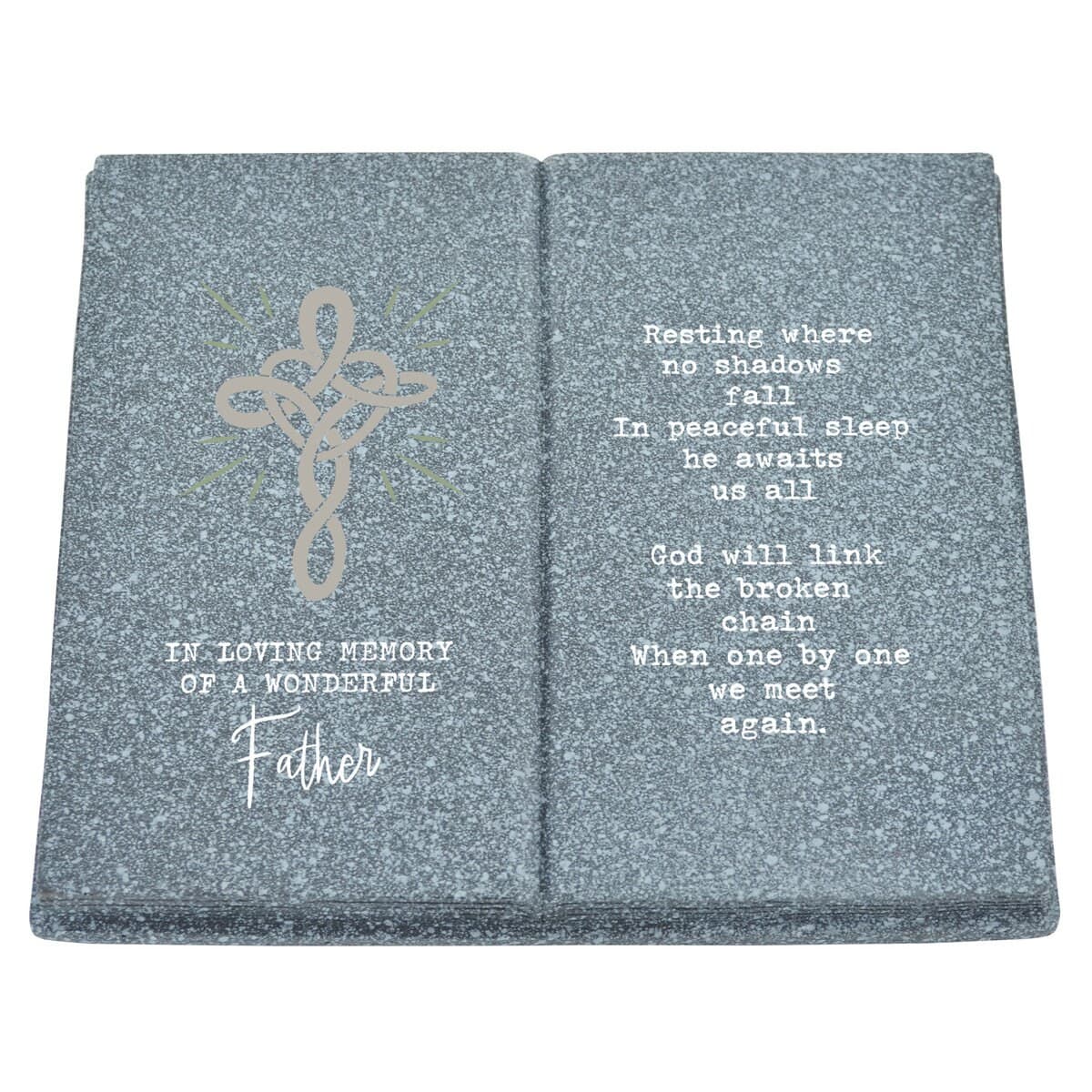 Celtic Cross Memorial Book, Graveside Tribute - Mum, Dad, Psalm 23 - image 4