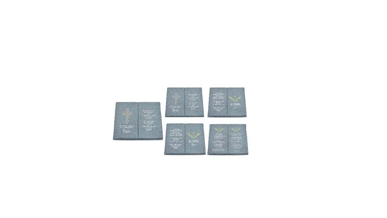 Celtic Cross Memorial Book, Graveside Tribute - Mum, Dad, Psalm 23