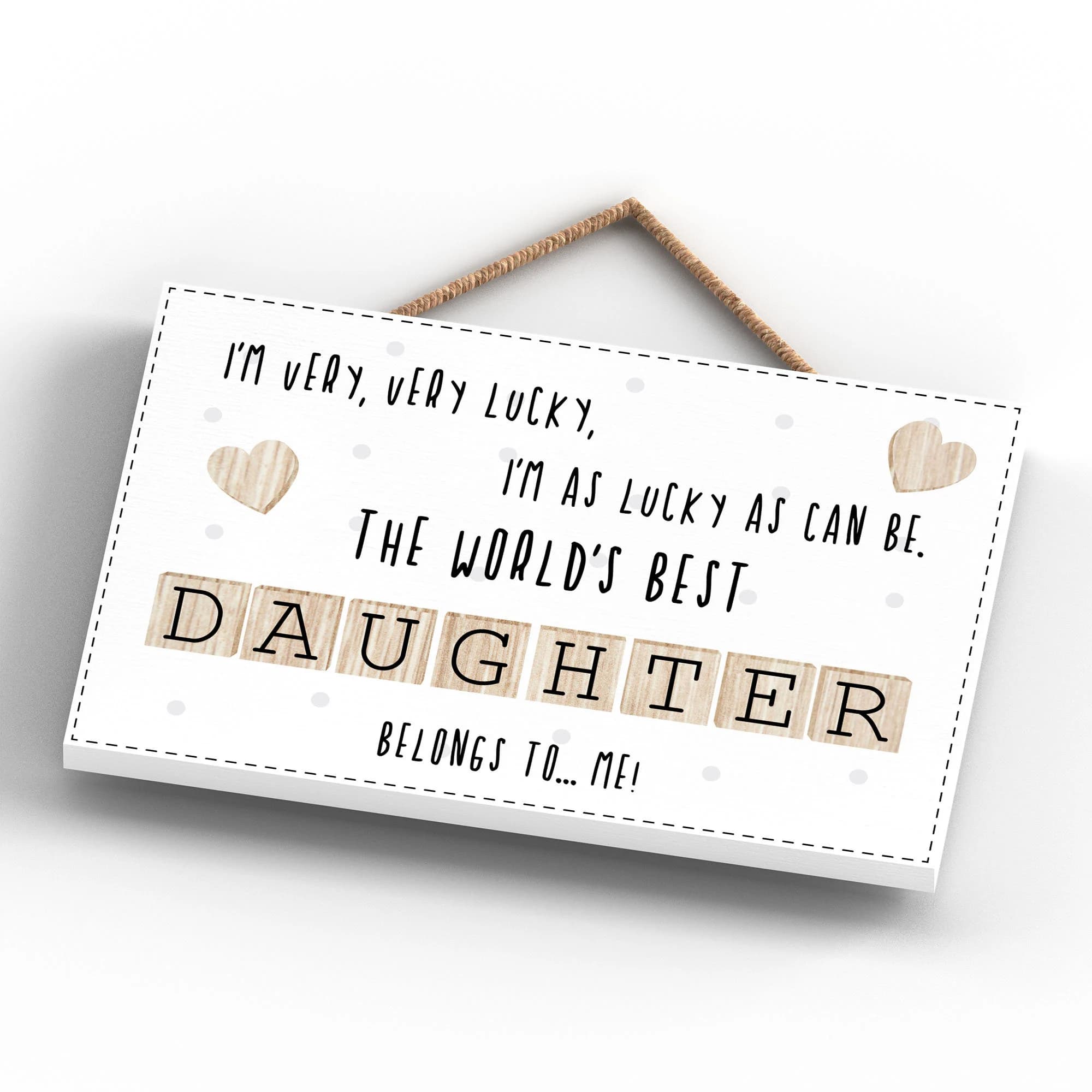 Best Daughter Wood Plaque, Scrabble Tile Wall Decor - image 5