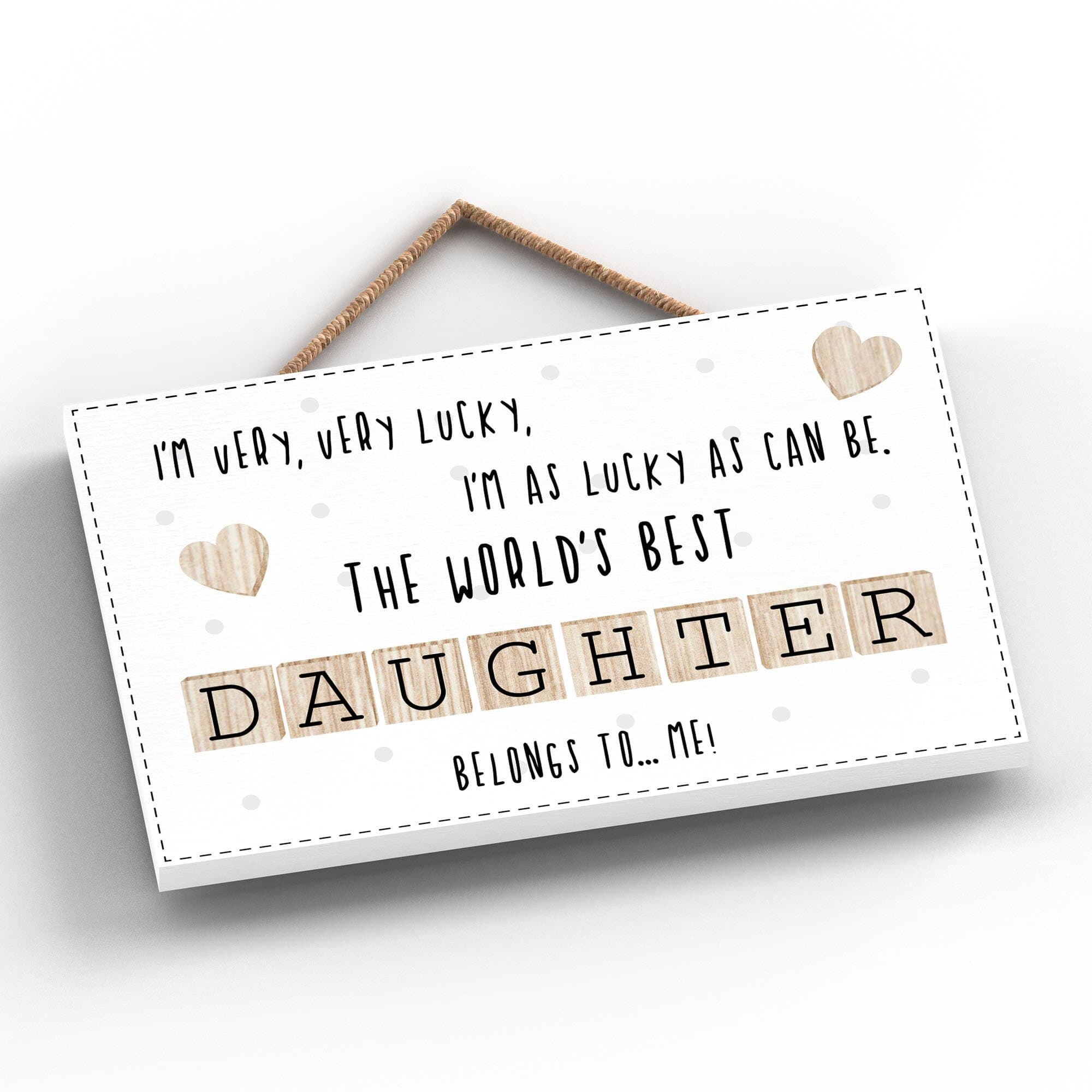 Best Daughter Wood Plaque, Scrabble Tile Wall Decor - image 3