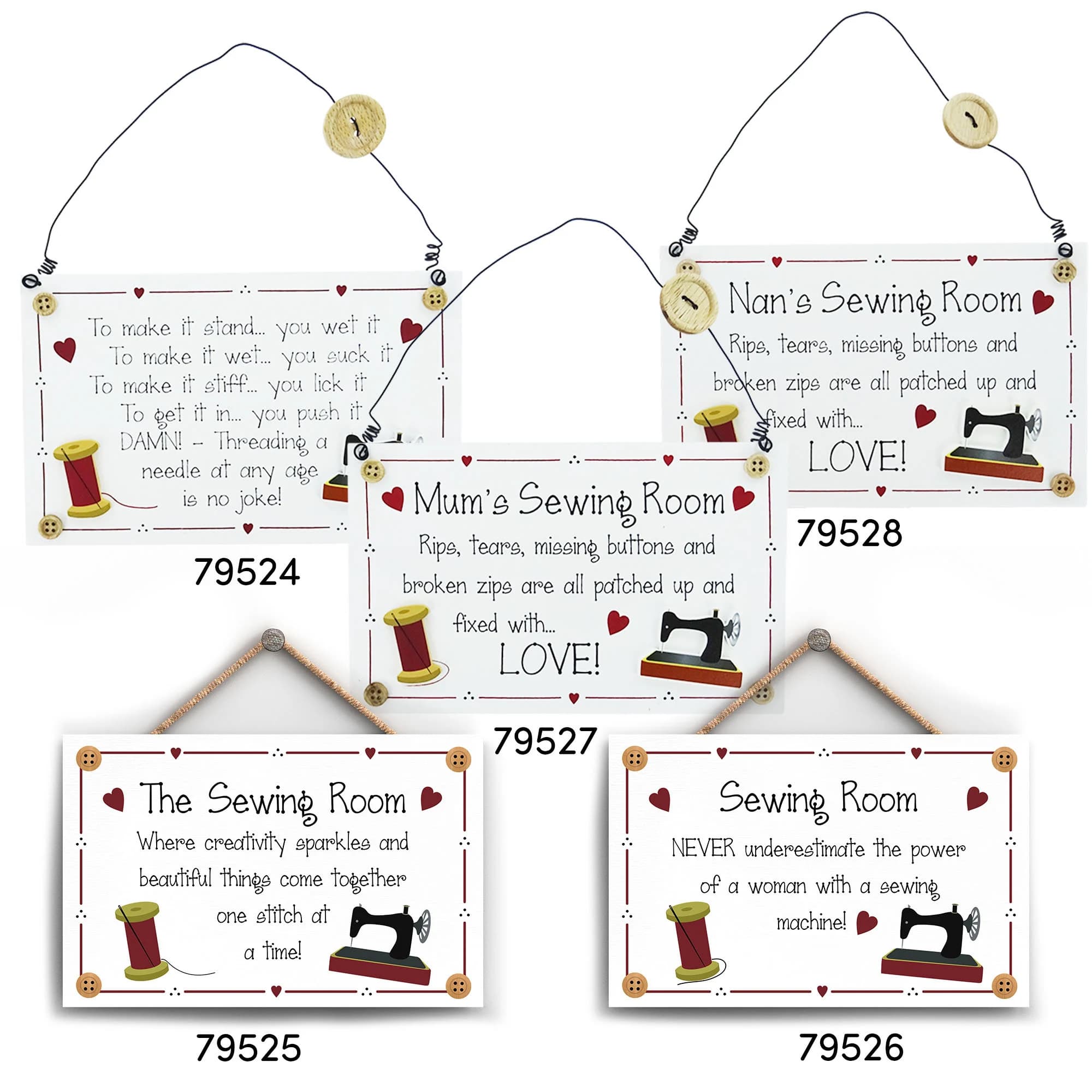Sewing Room Plaque Humour Craft Needlepoint Hobby Sewing Machine Sign Mum Nan's Choice Of 5 Styles