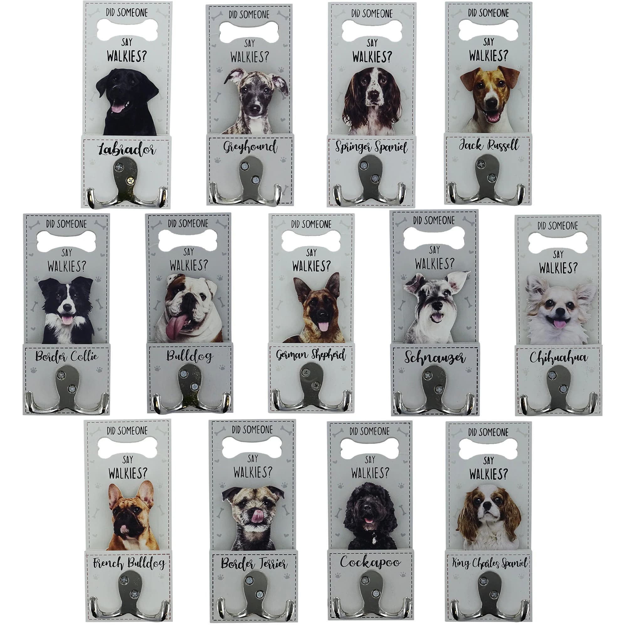 Dog Breed Lead Hook, Wall Mounted Leash Hanger with Twin Hooks - image 3