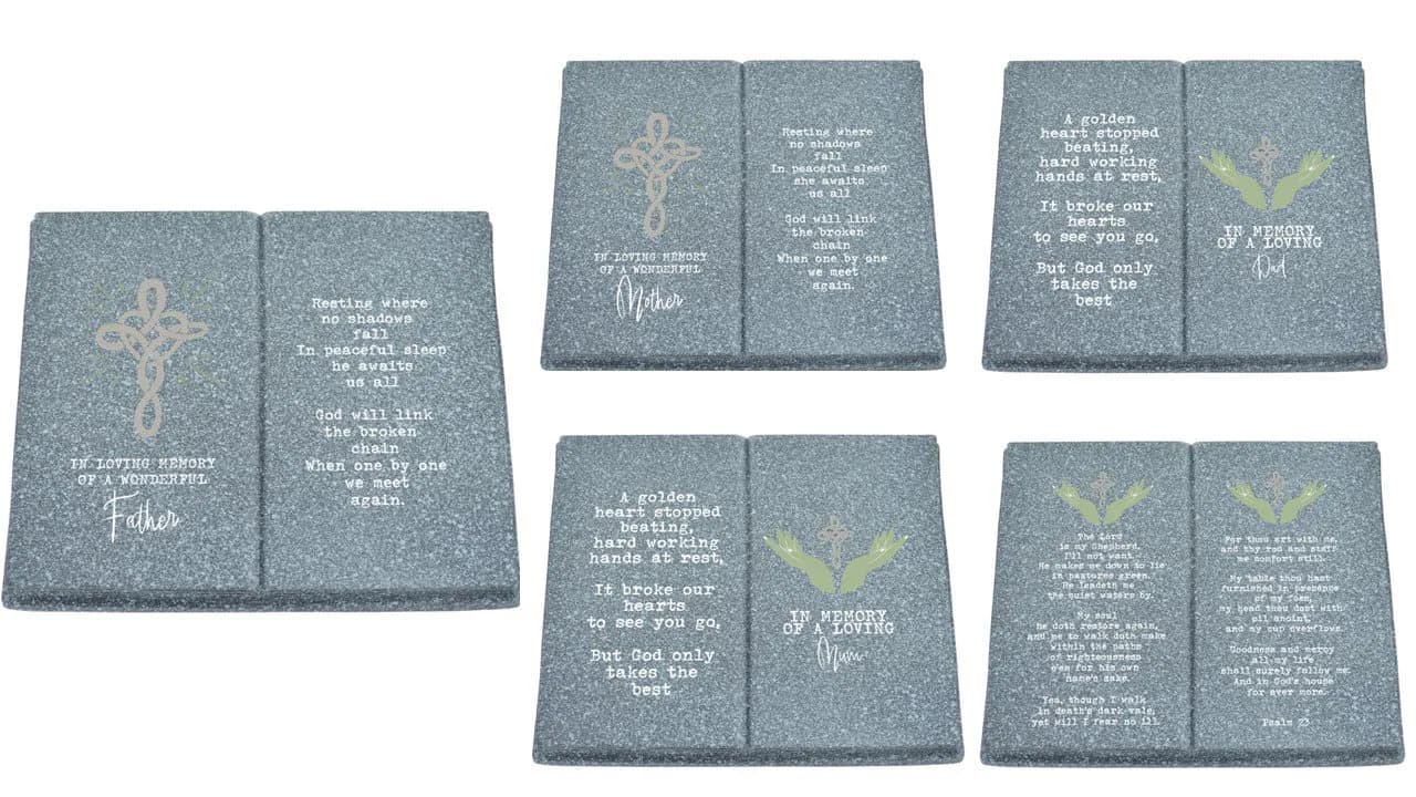 grave book bible with inscription