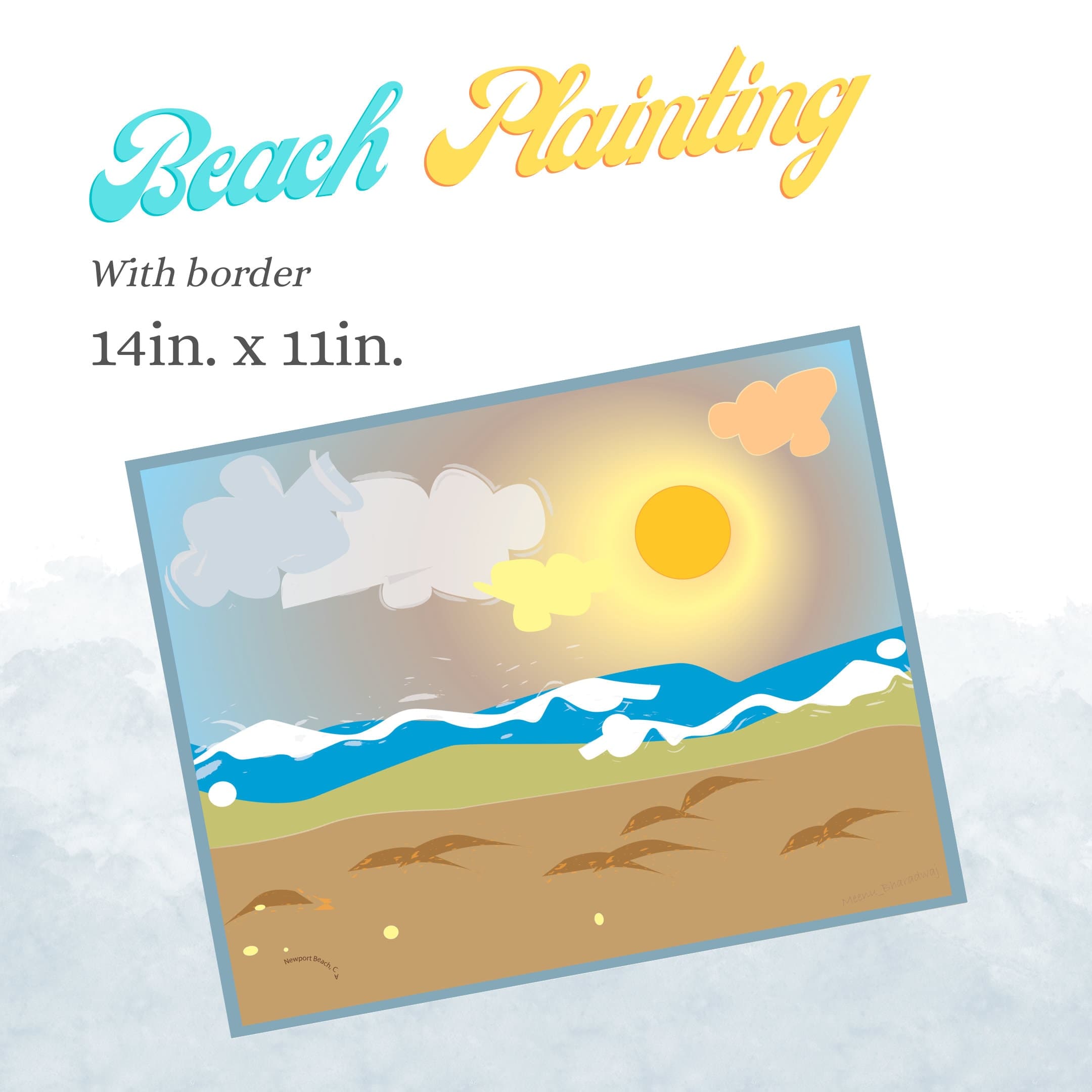 digital beach wall painting california beach vibes soft sunset california vacation original downloadable seaside art ocean waves sand dunes