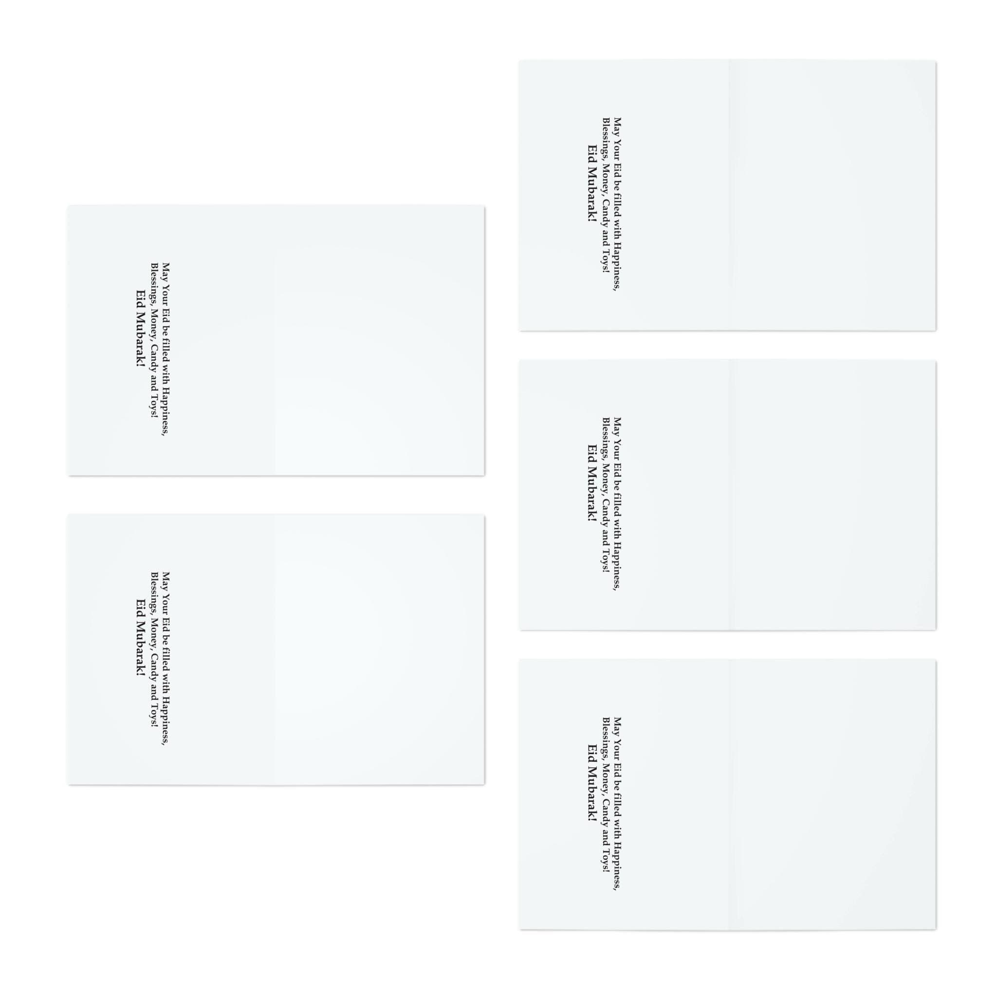 Al Aqsa Mosque Eid Mubarak Greeting Cards 5-Pack | Islamic Holiday Card Set - image 5