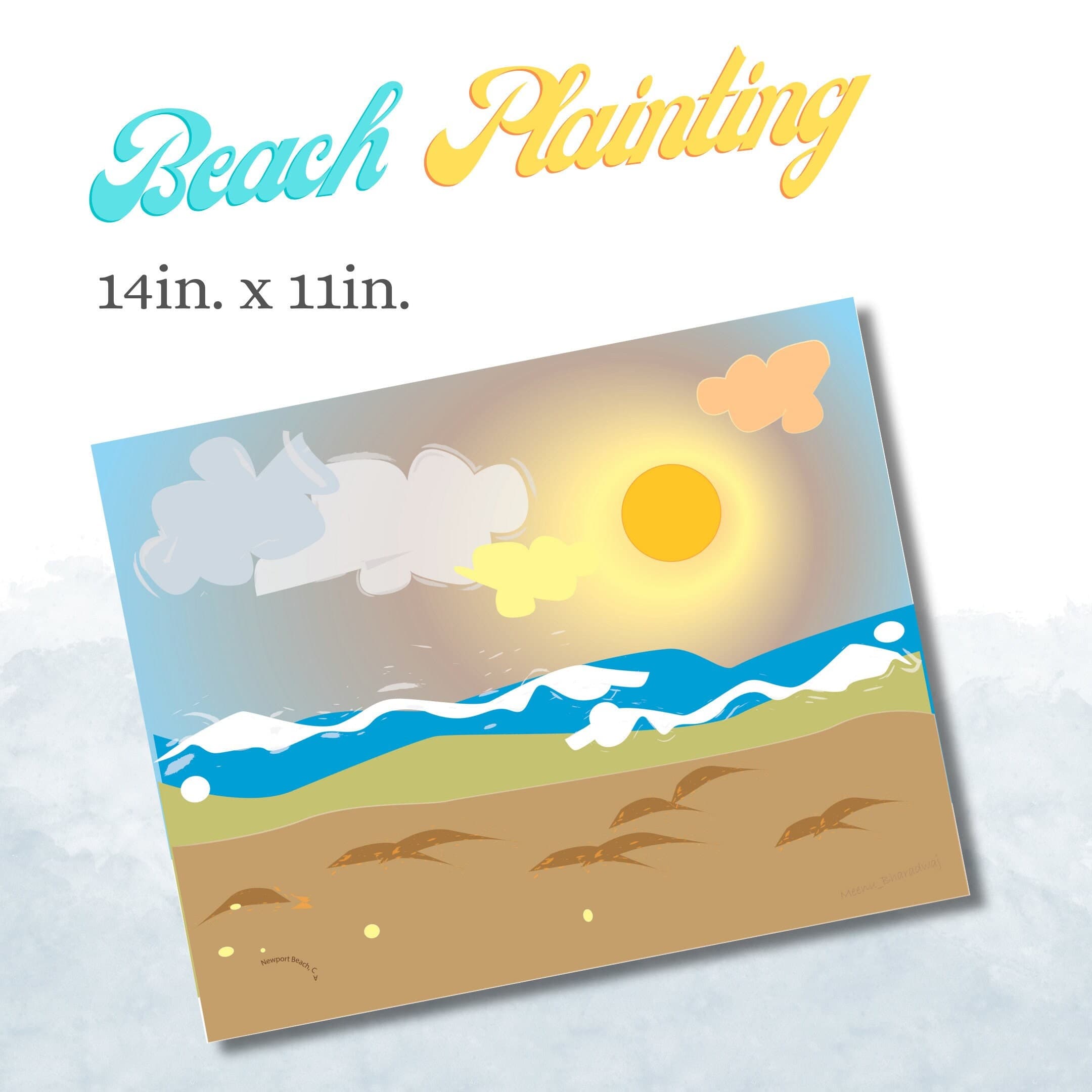 digital beach wall painting california beach vibes soft sunset california vacation original downloadable seaside art ocean waves sand dunes