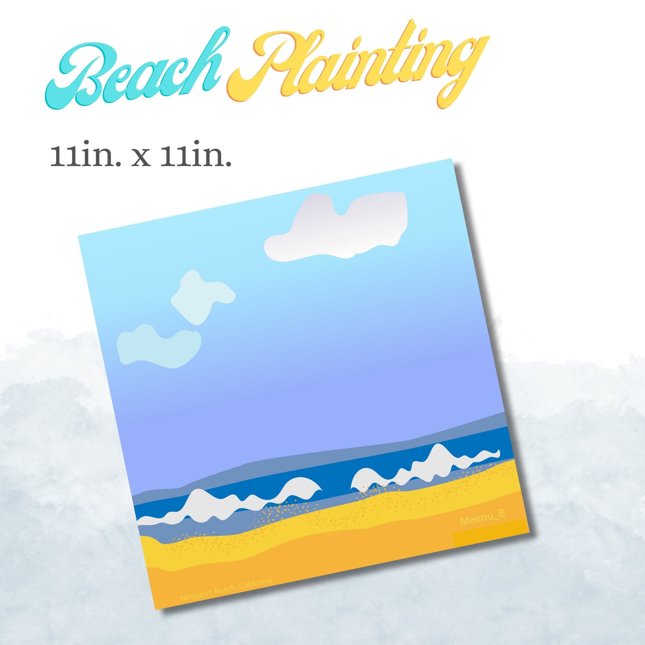 digital beach wall painting california beach vibes soft sunset california vacation original downloadable seaside art ocean waves sand dunes