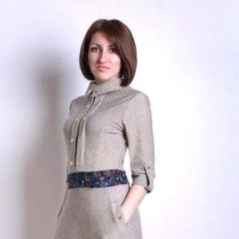 Beige Elegant Maxi Knit Dress with Floral Hem and Decorative Chest Fasteners - image 3