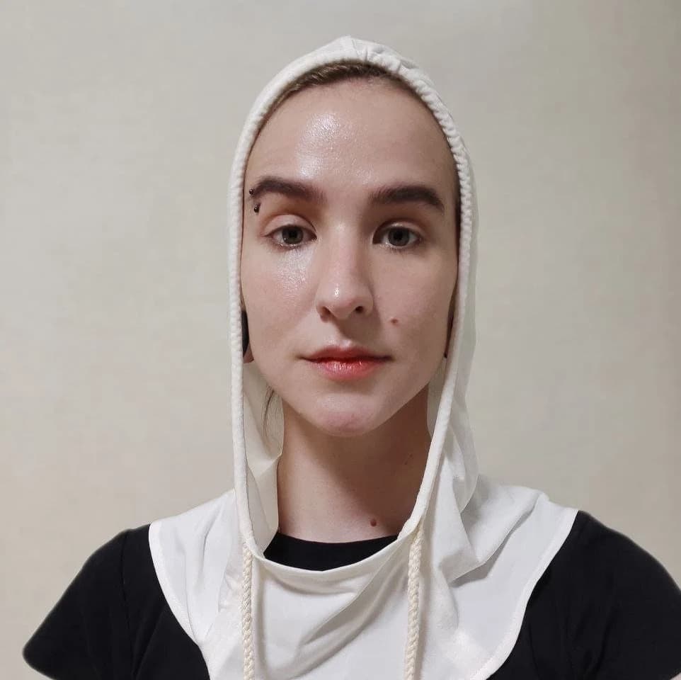 Milk White Jersey Under Hijab Hood, Muslim Headscarf Cap