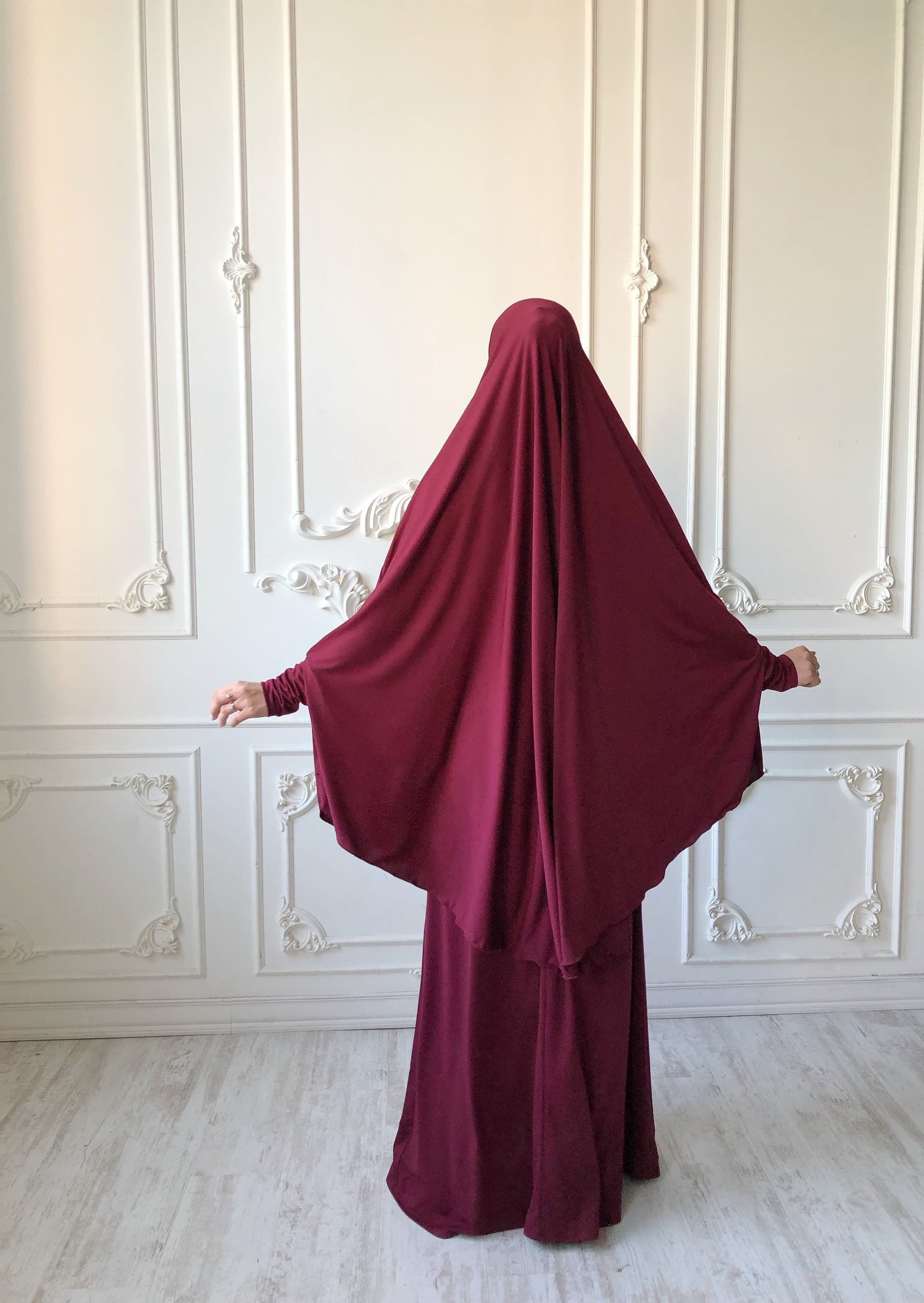 Burgundy Jilbab Suit, Transformer Khimar Niqab, Islamic Dress - image 4