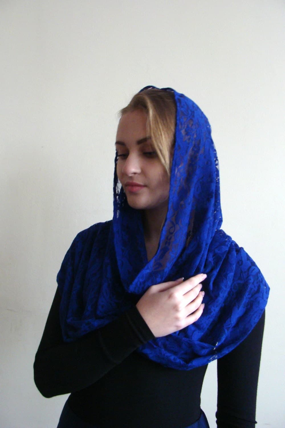 Dark beige infinity scarf - image 4
