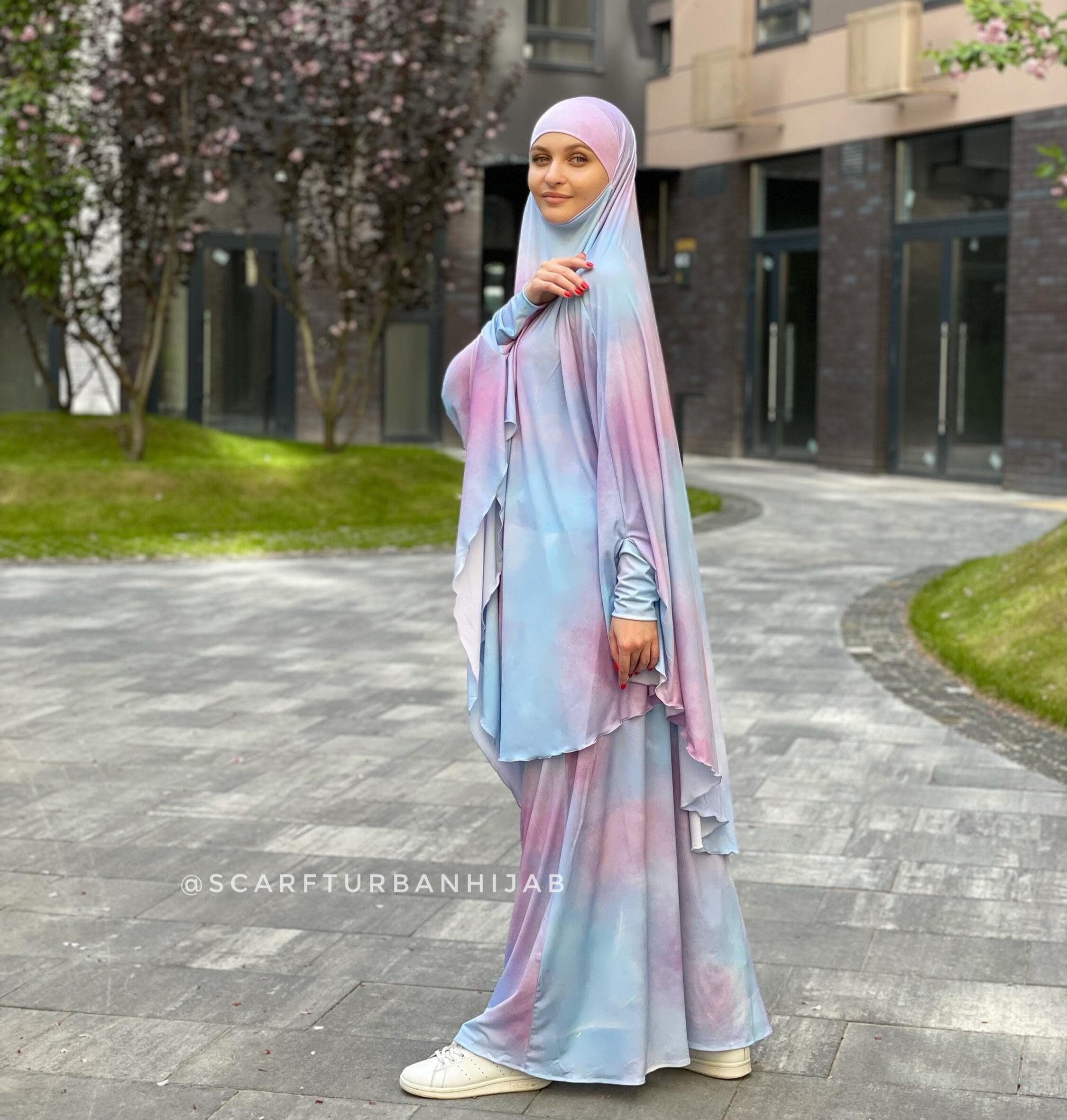 Print Khimar Niqab, Ready to Wear Long Hijab, Islamic Gift