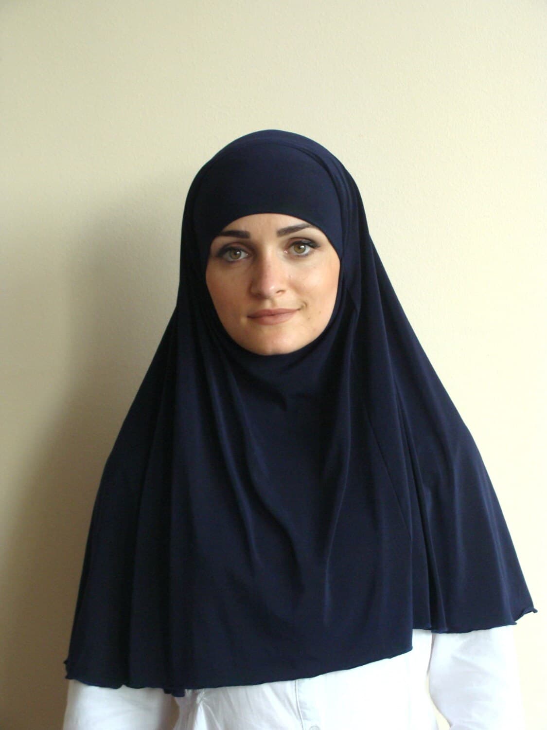 Dark Blue Jersey Transformer Hijab Niqab, Ready To Wear - image 5