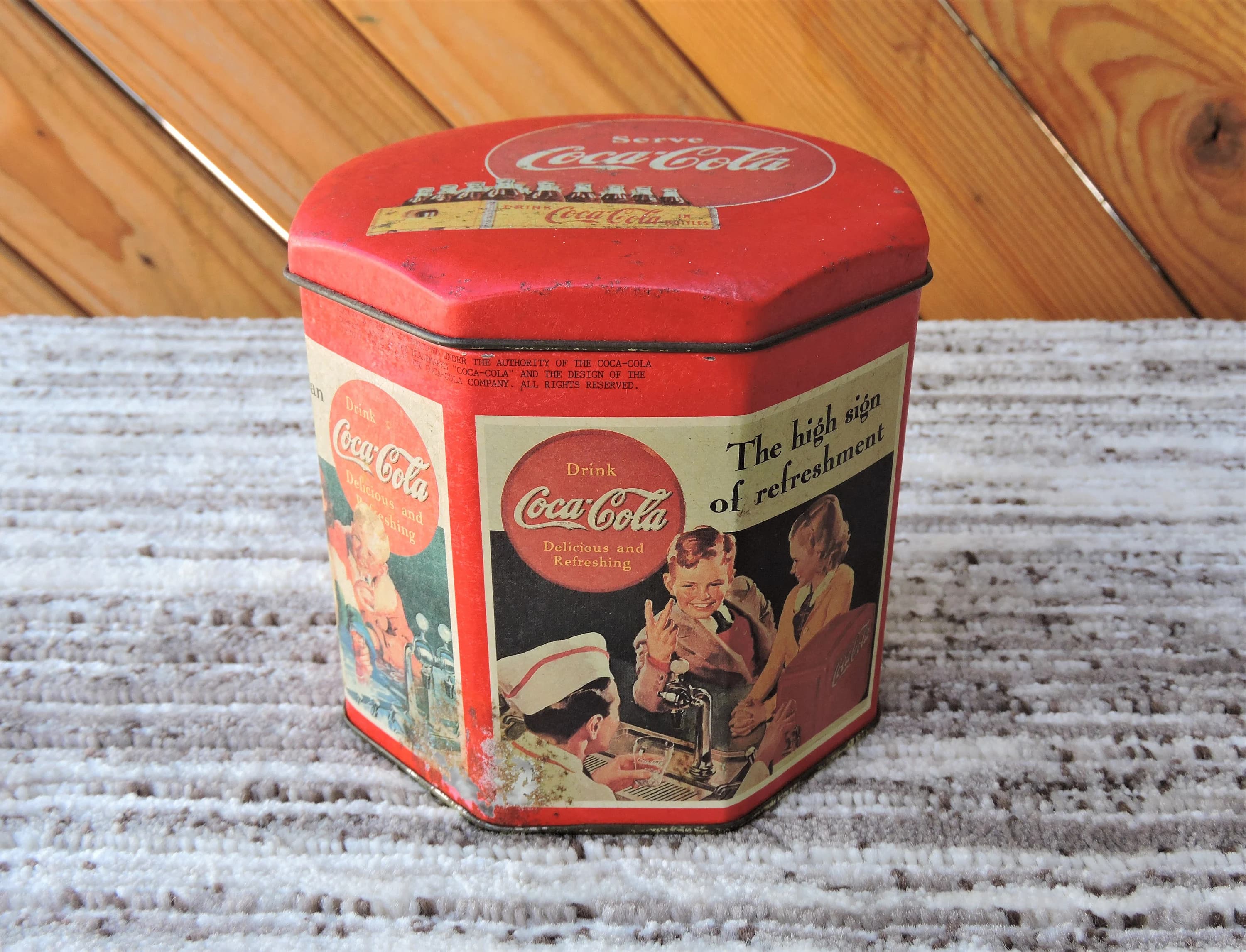 COCA COCLA Vintage Octagon Tin, By Bristolware, 1992 - image 3