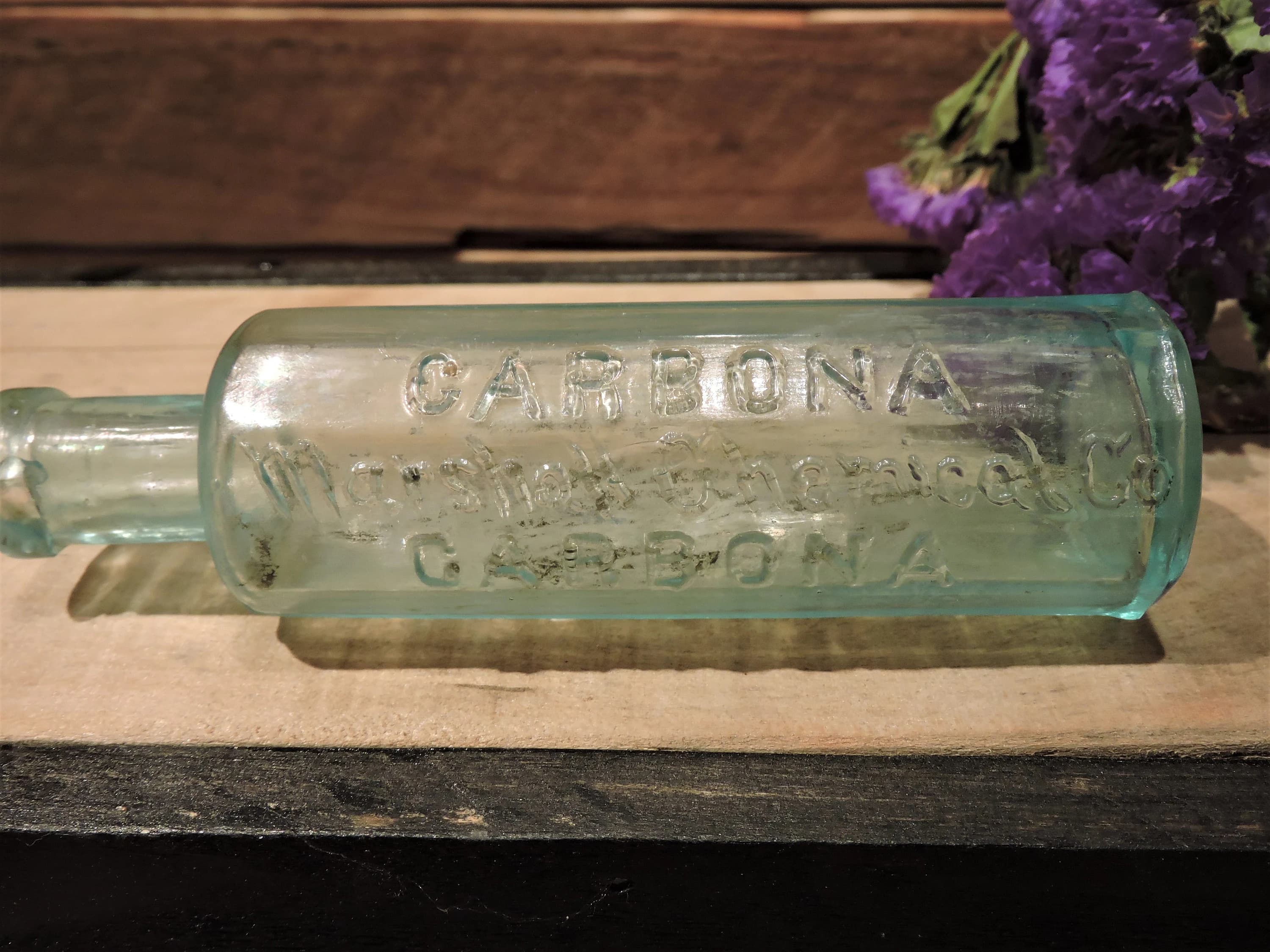 Carbona Marshall Chemical Co, Vintage Bottle, Vintage Cleaning Product