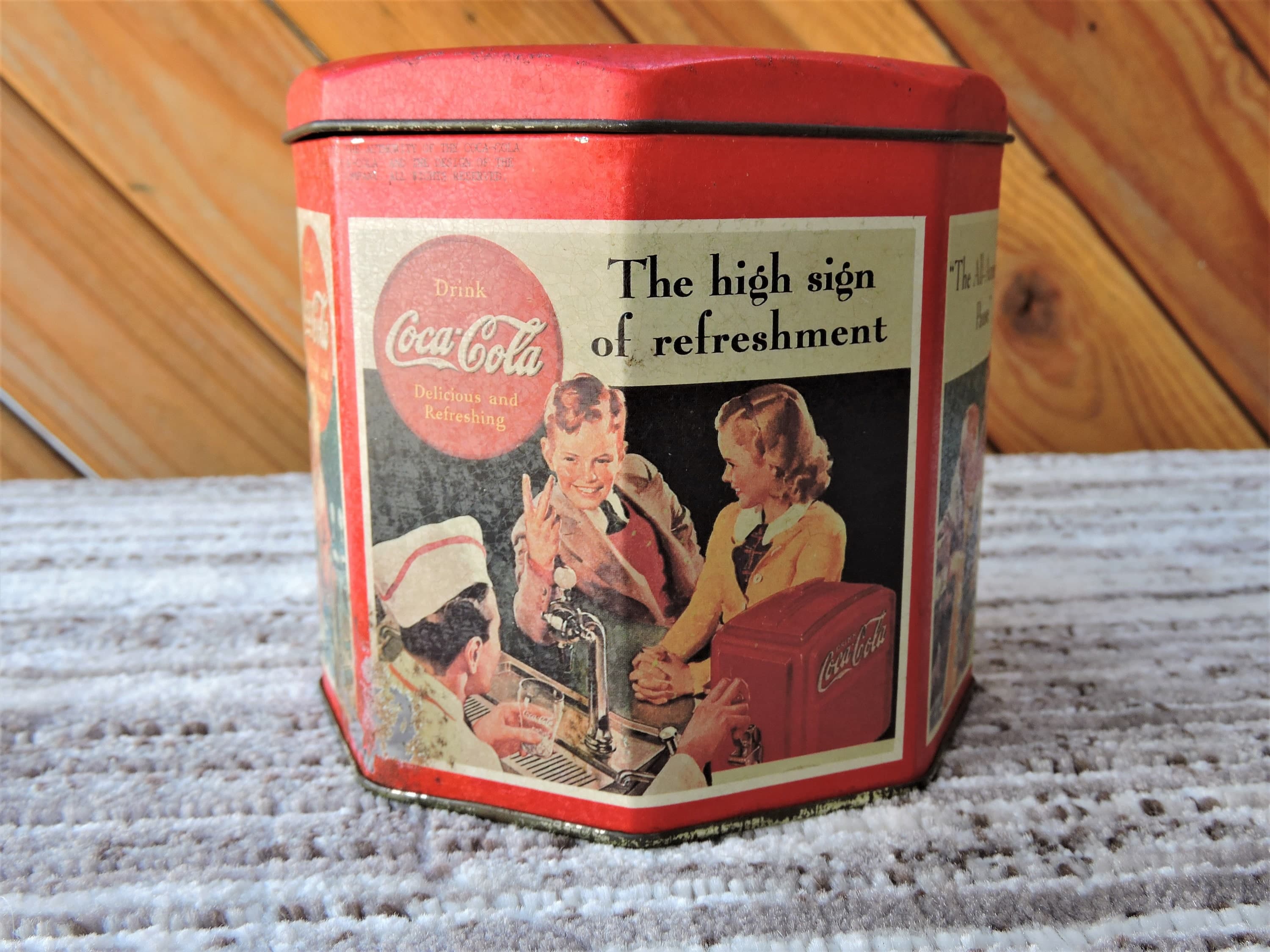 COCA COCLA Vintage Octagon Tin, By Bristolware, 1992 - image 4