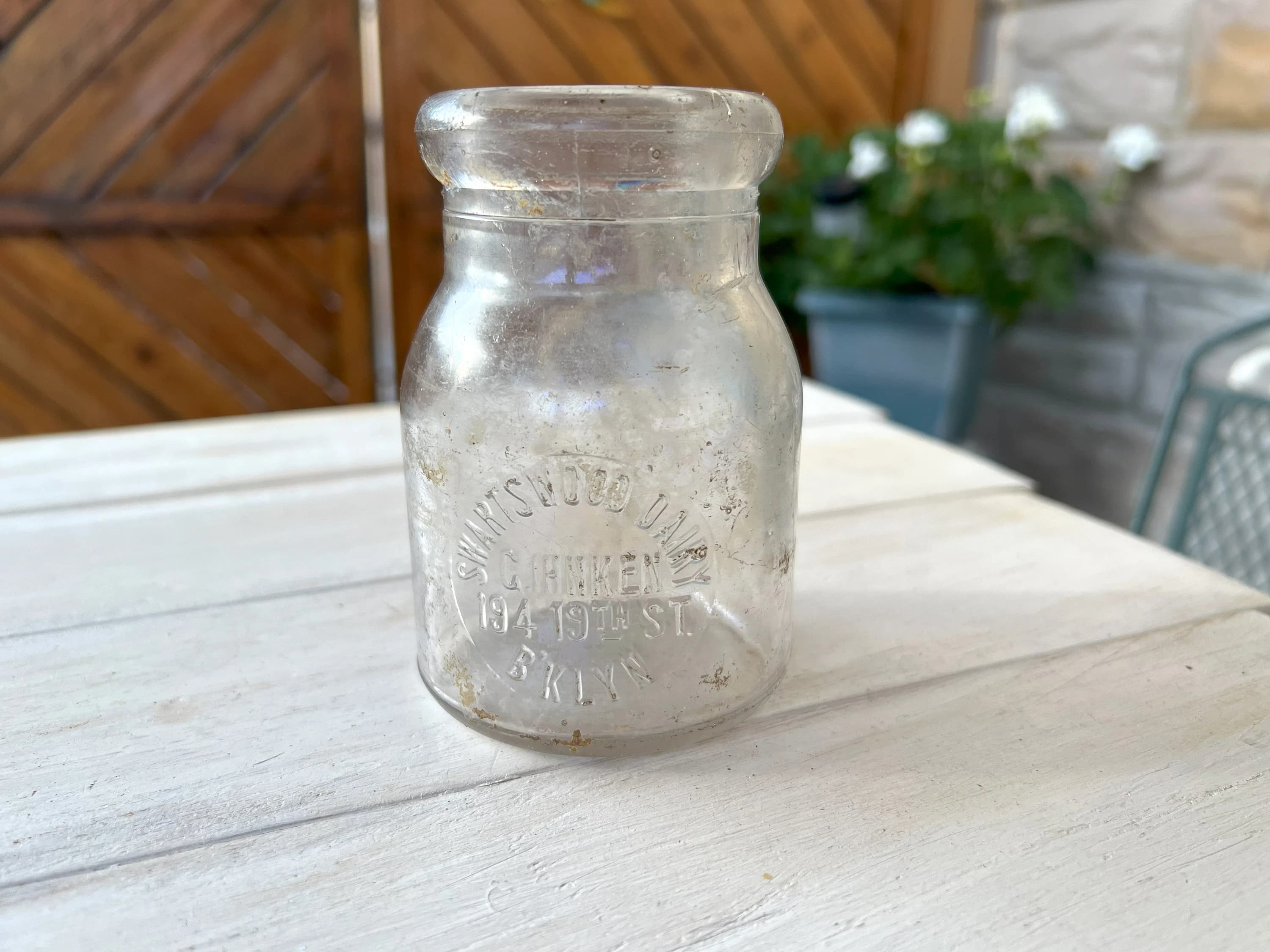 Swartswood Dairy G Ihnken Bottle, Vintage Brooklyn NY Dairy Bottle